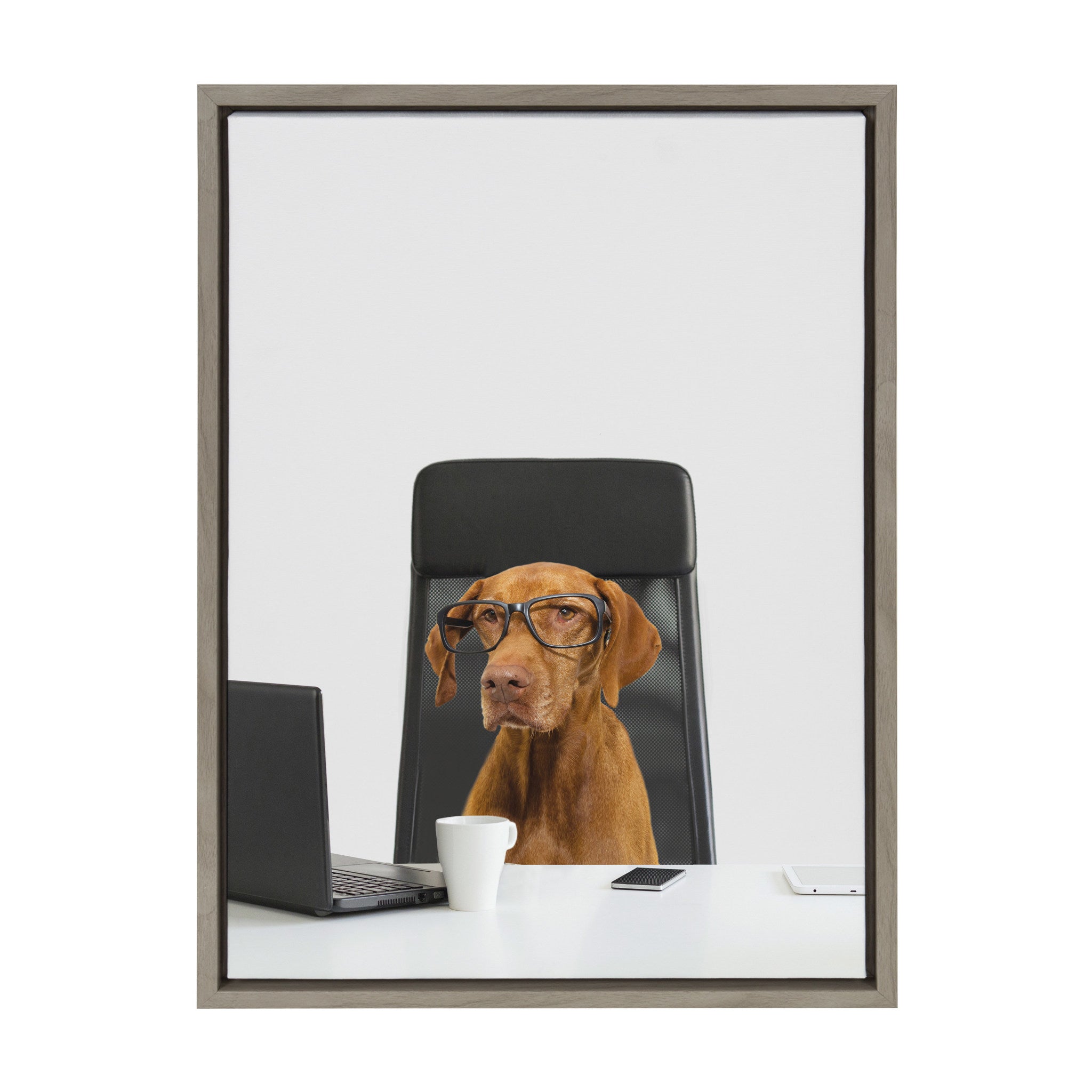 Sylvie I’m Diane. VP of Engineering Framed Canvas by The Creative Bunch Studio