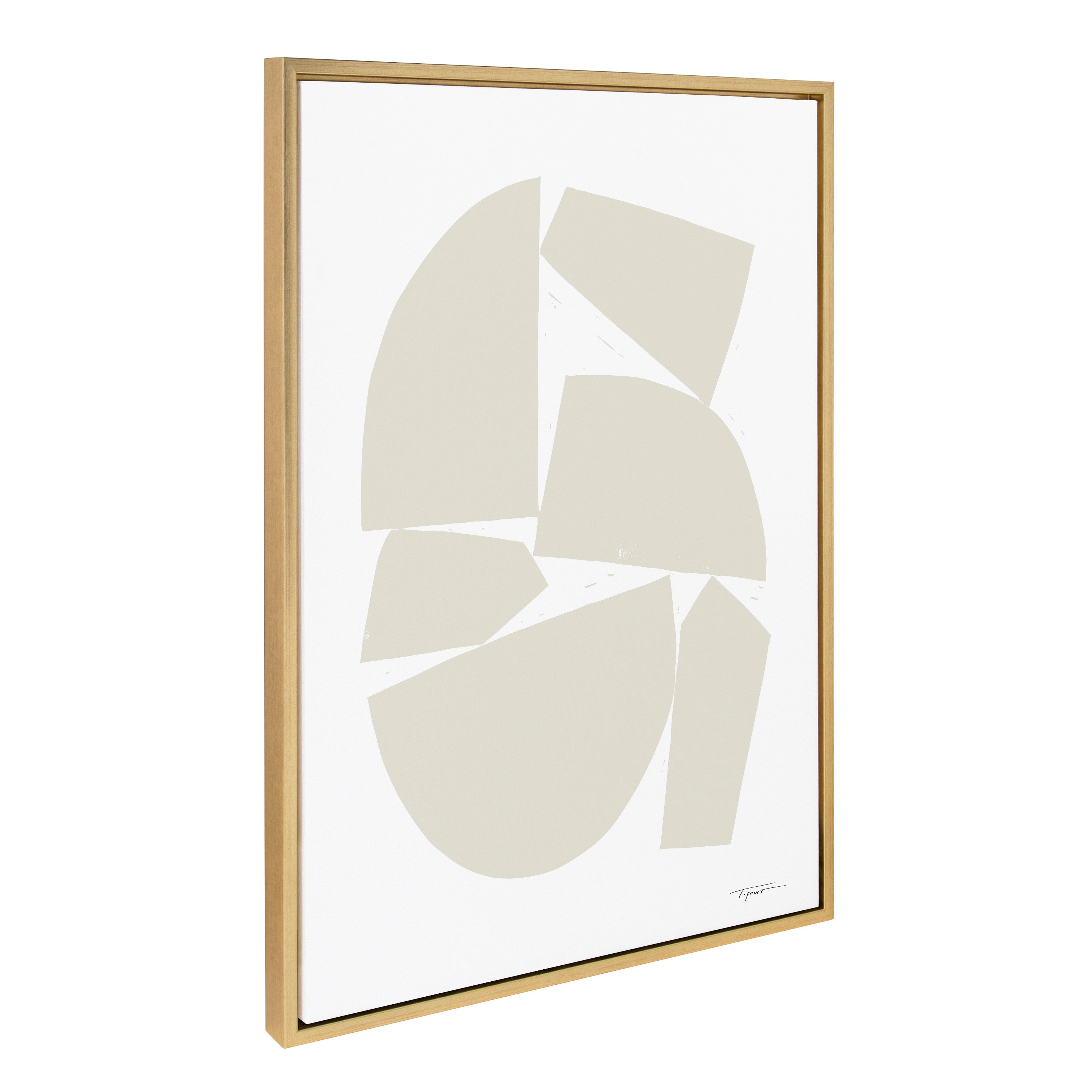 Sylvie Constructed I Neutral Framed Canvas by Statement Goods