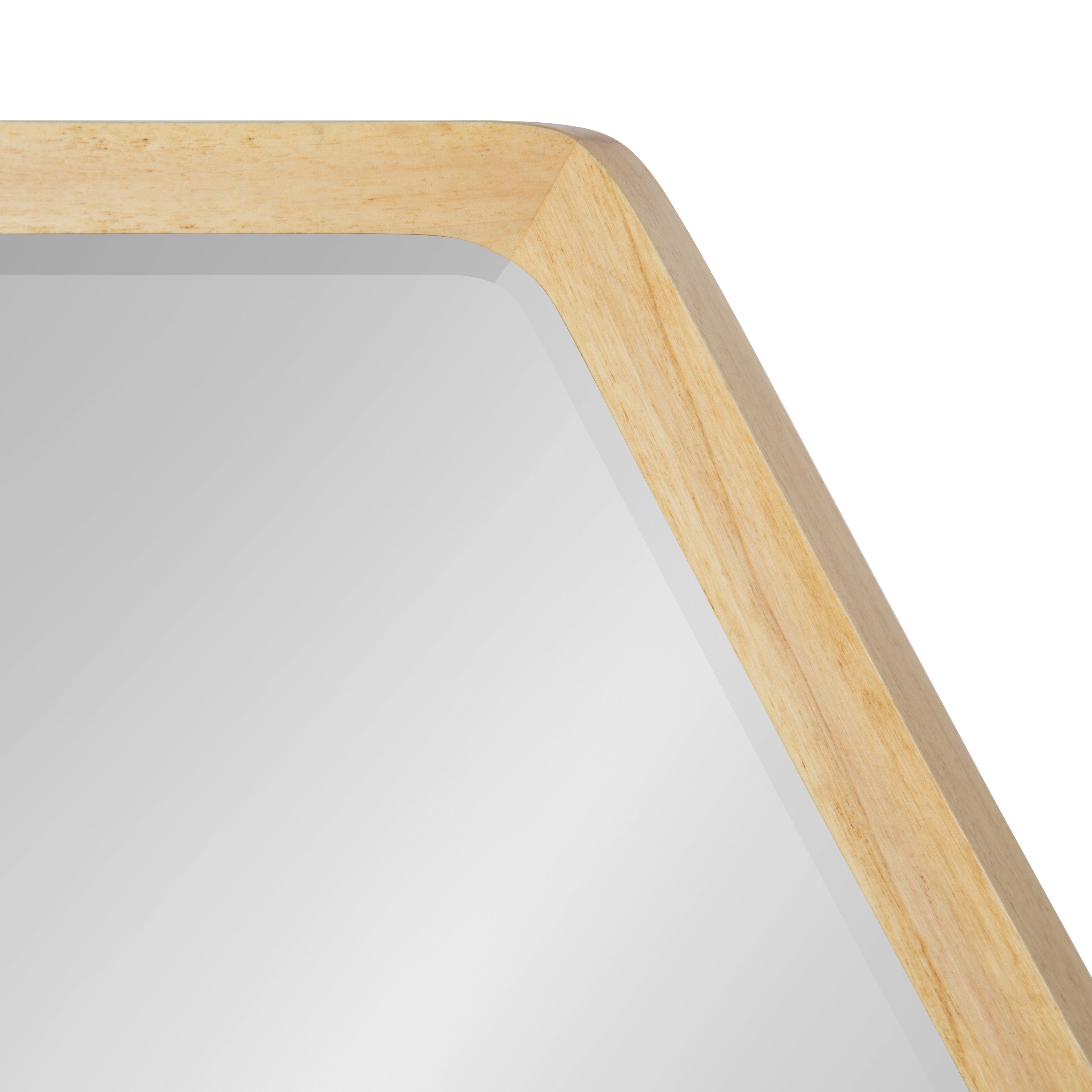 McLean Hexagon Wood Framed Wall Mirror