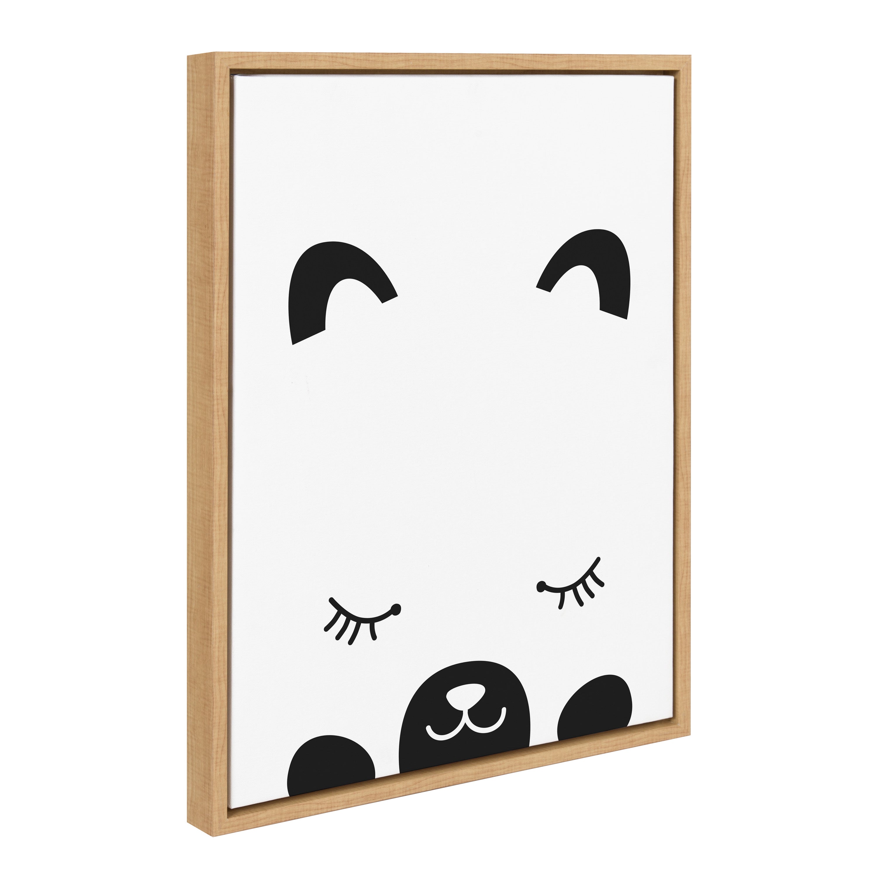 Sylvie Modern Baby Bear Framed Canvas by Rachel Lee of My Dream Wall
