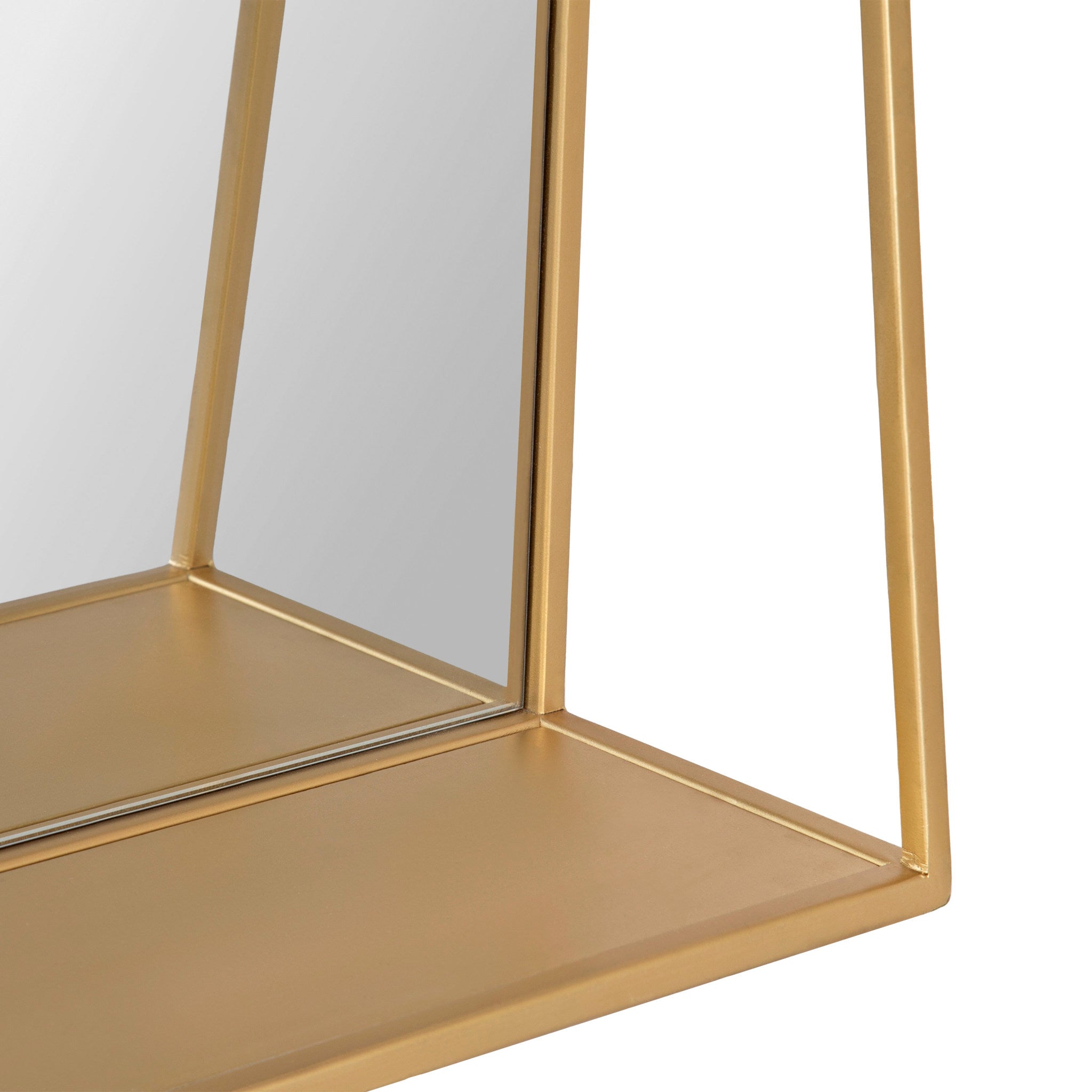 Lintz Metal Framed Mirror with Shelf