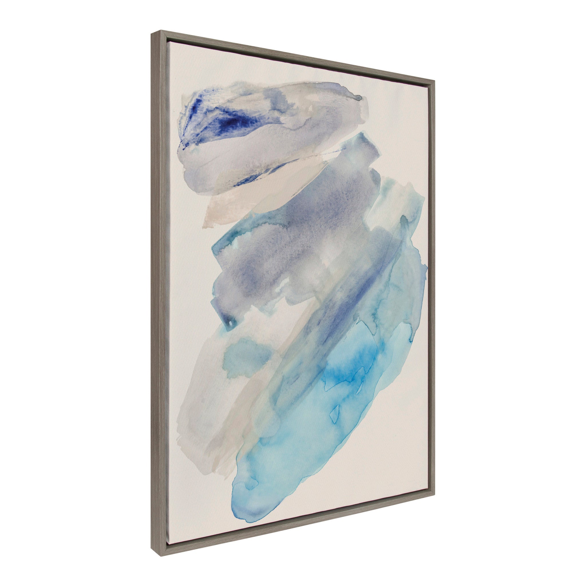 Sylvie Organic Blues Framed Canvas by Amy Lighthall