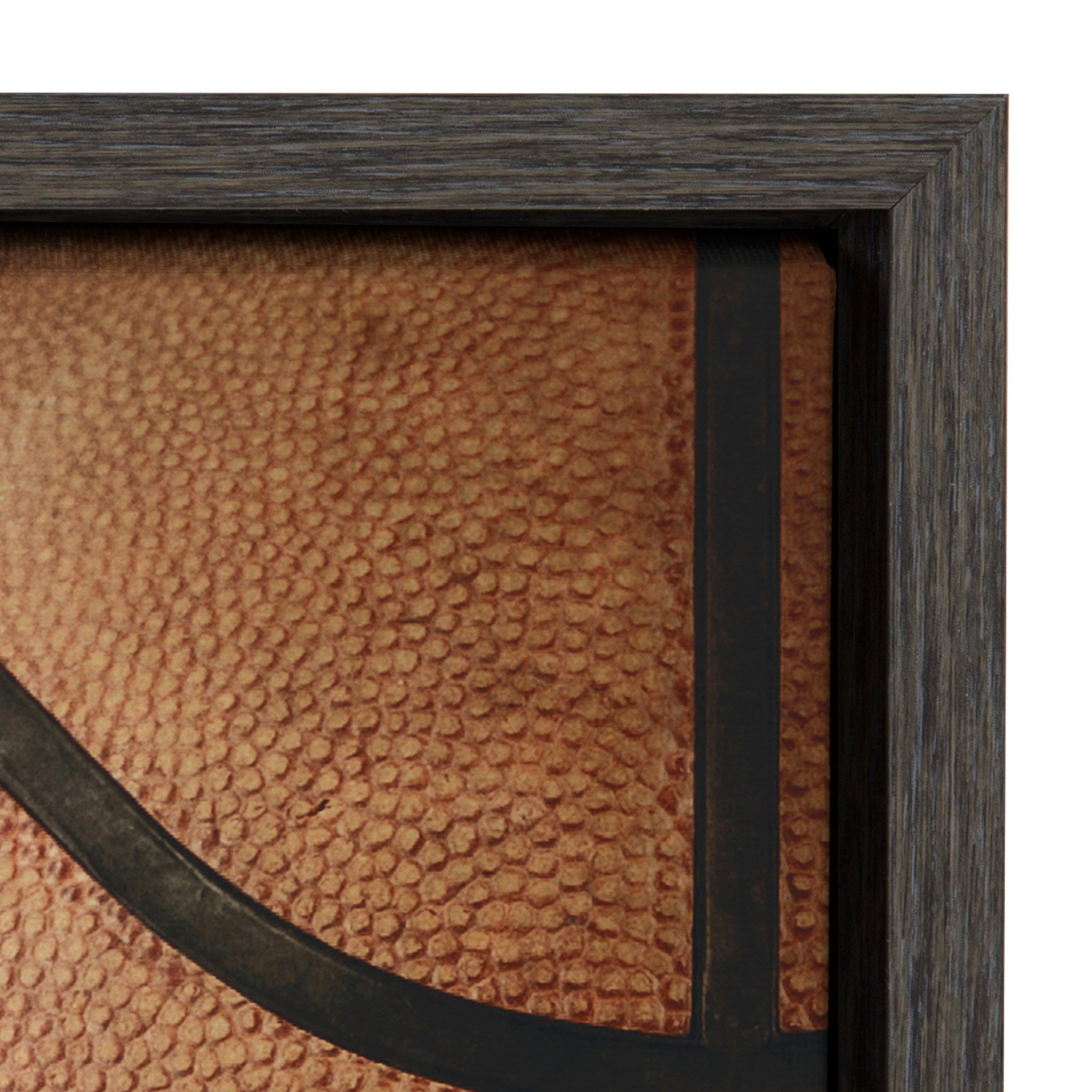 Sylvie Vintage Half Basketball Framed Canvas by Shawn St. Peter