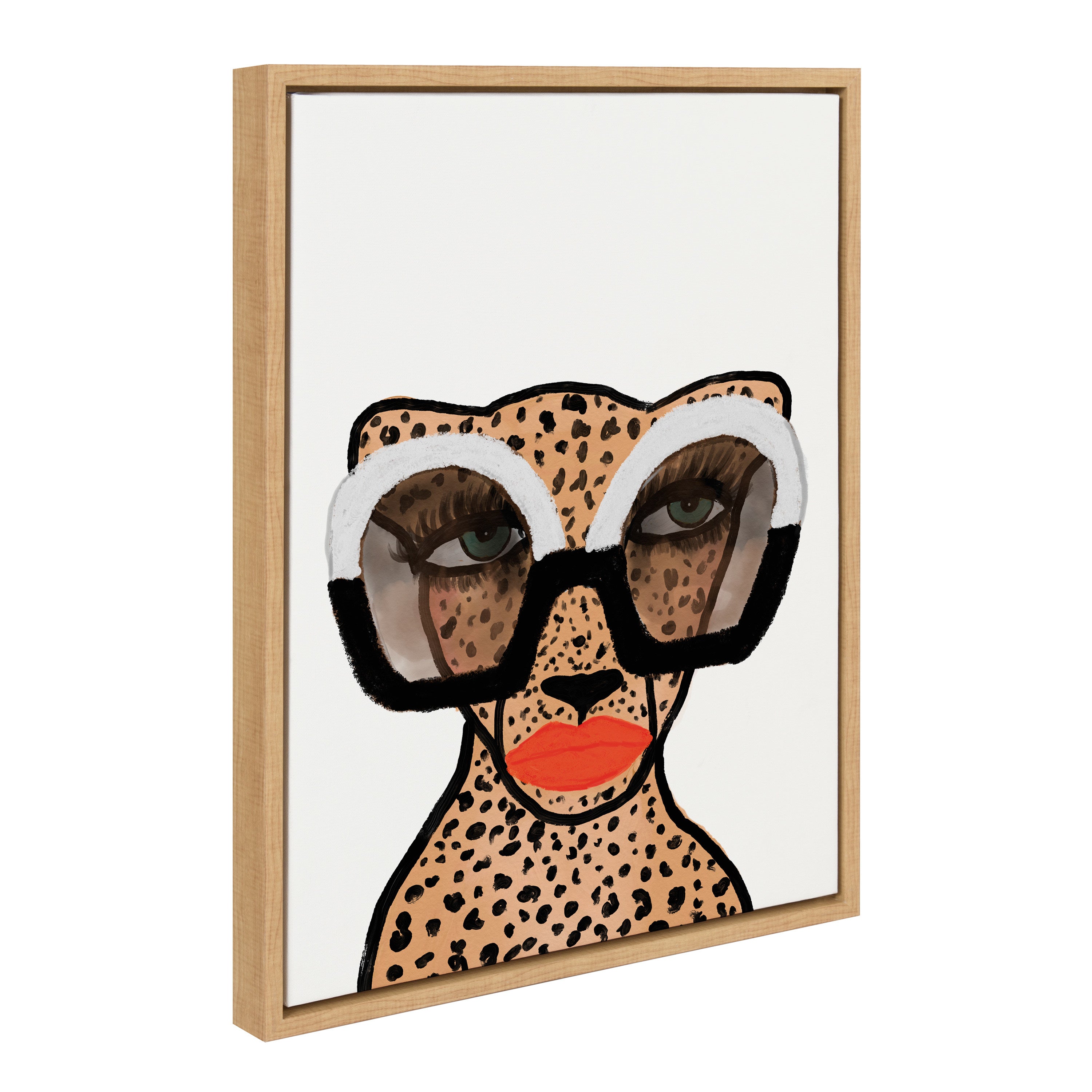 Sylvie Cheetah 4 Framed Canvas By Kendra Dandy