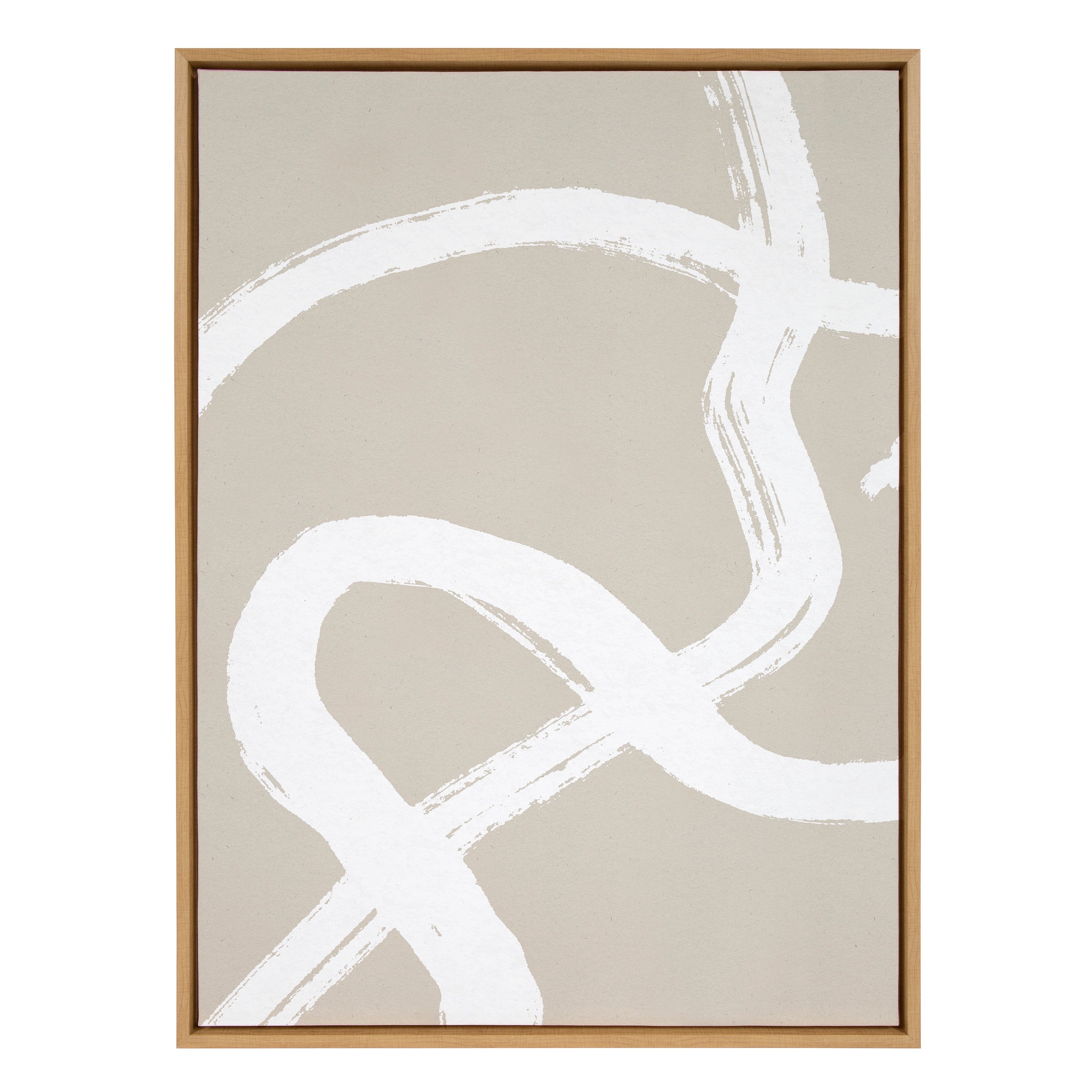 Sylvie White Lines Framed Canvas by Rocket Jack