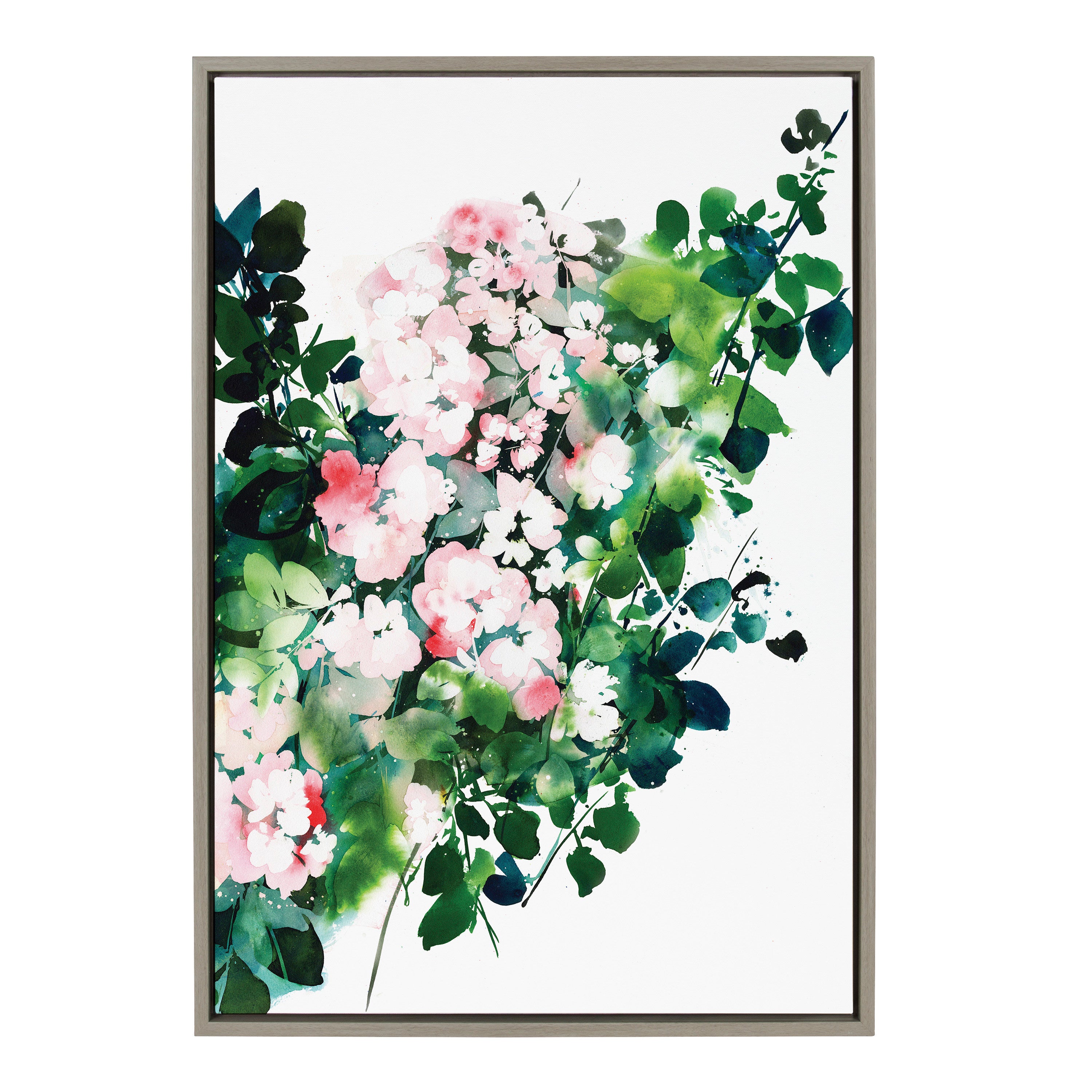 Sylvie Rose Garden Framed Canvas by Ingrid Sanchez of CreativeIngrid