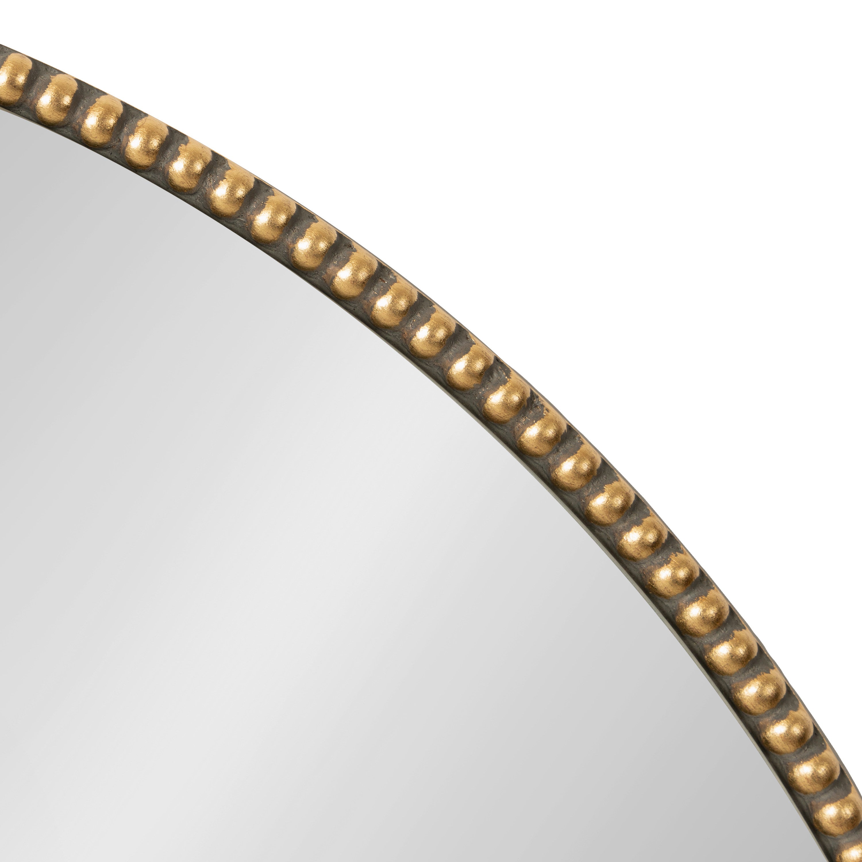 Gwendolyn Round Beaded Accent Wall Mirror