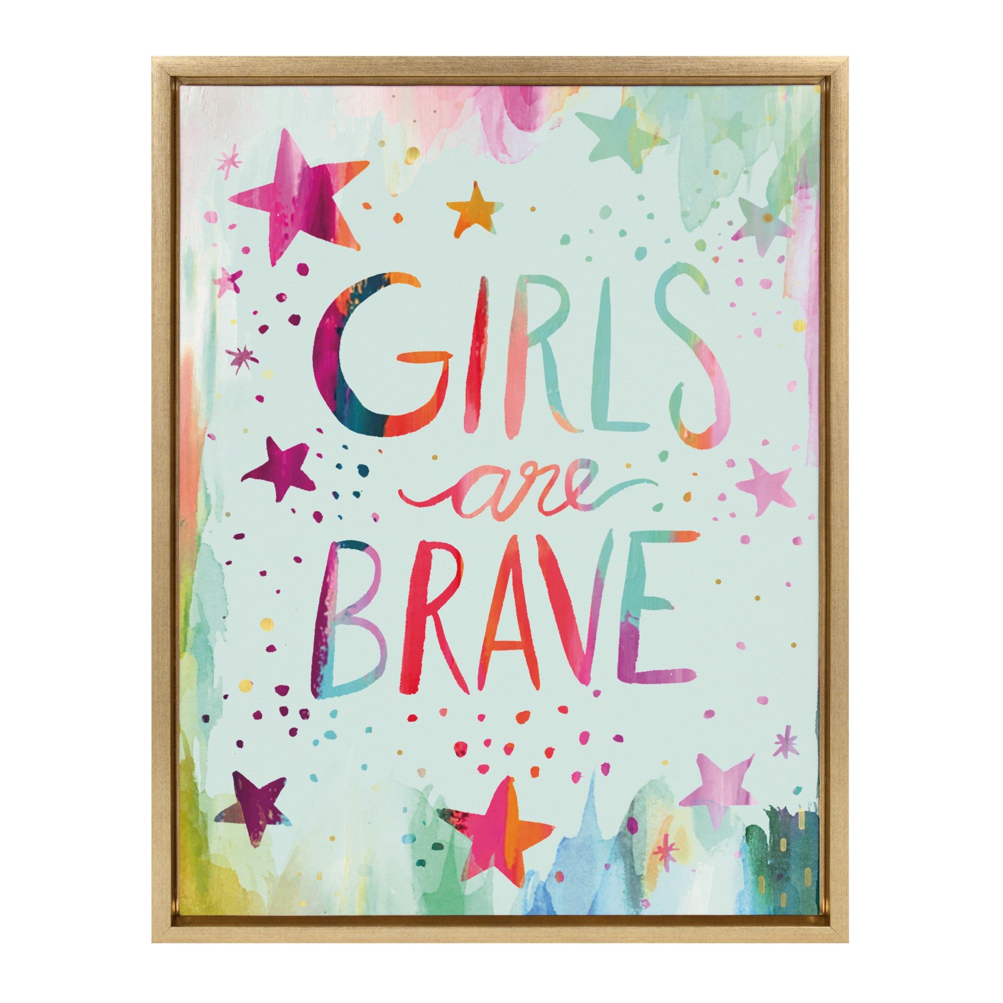 Sylvie Girls are Brave Framed Canvas by Ettavee