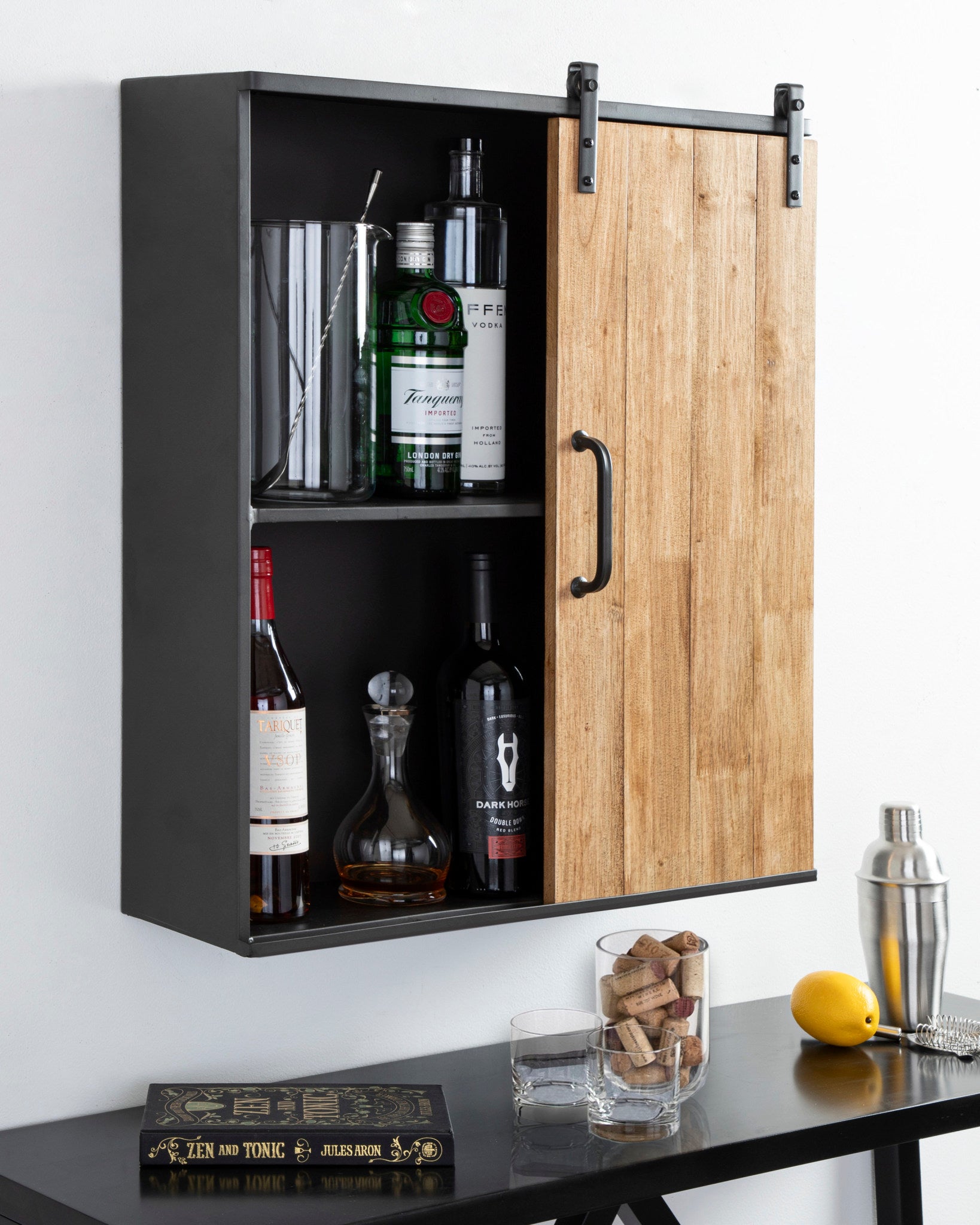 Samuels Decorative Sliding One Door Wall Cabinet