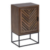 Mezzeta Wood and Metal One Door Side Table