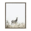 Sylvie Zebra In Tall Grass Framed Canvas By Amy Peterson