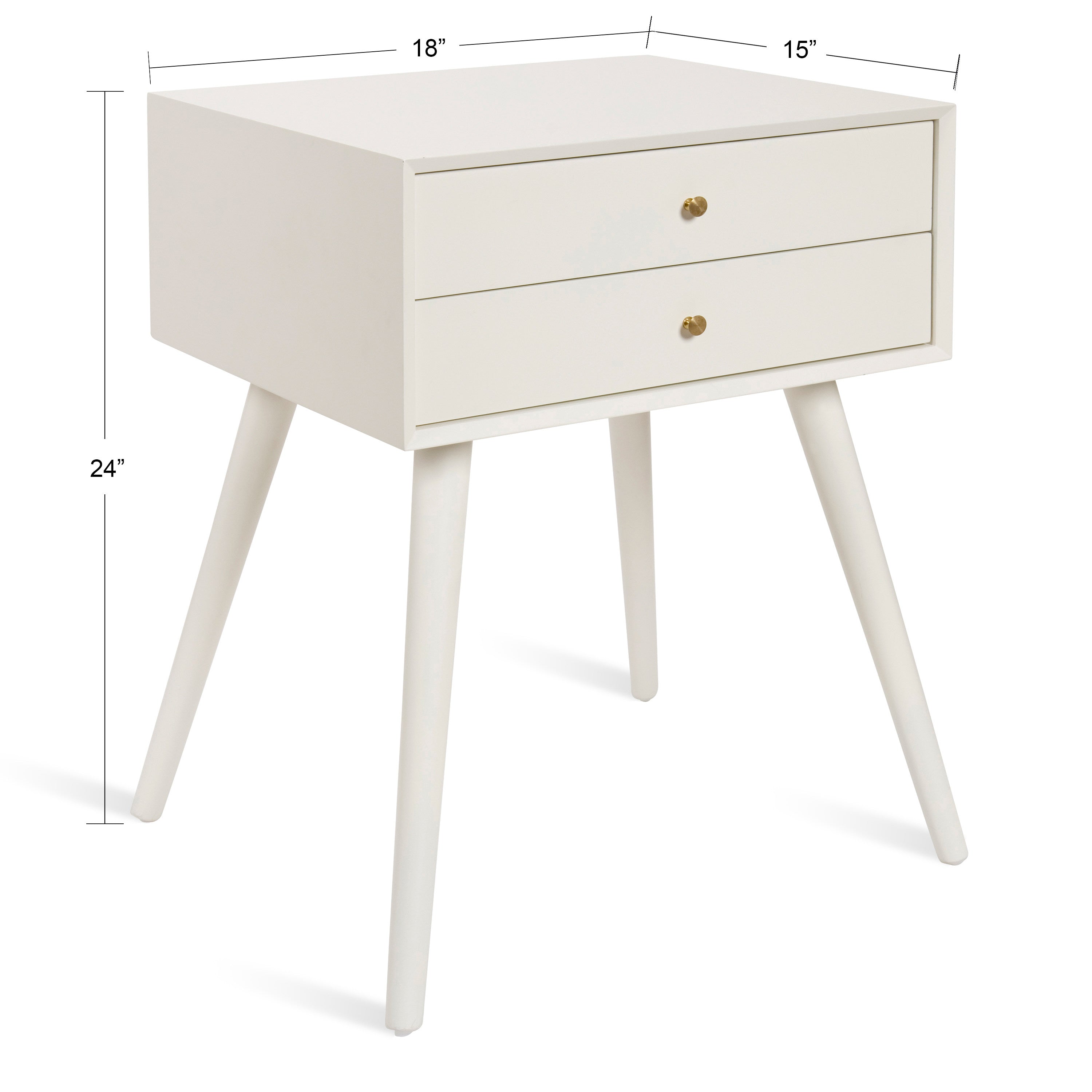 Finco Side Table with 2 Drawers