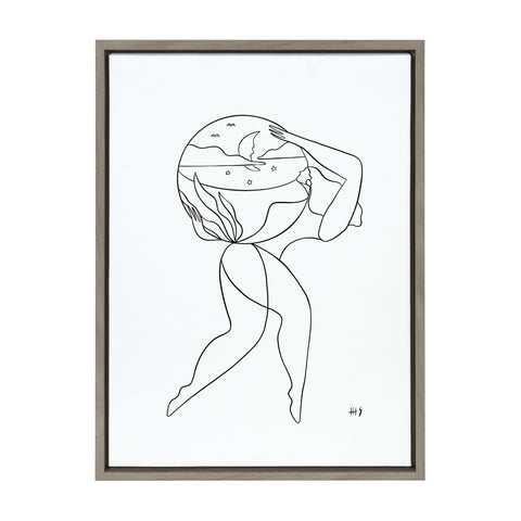 Sylvie The Day She Realized She Could Framed Canvas by Maggie Stephenson