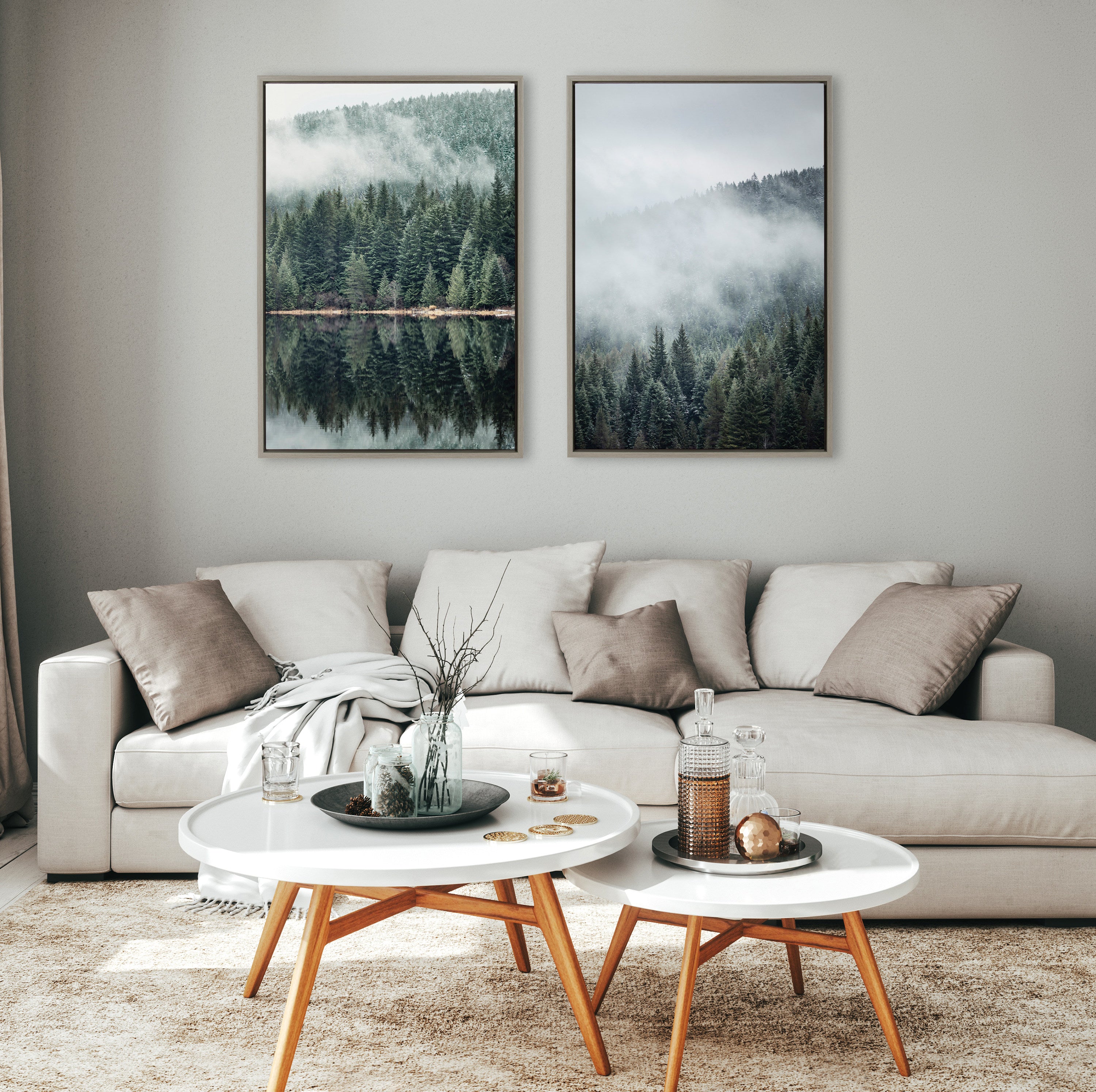 Sylvie Evergreen Reflections Framed Canvas by Emiko and Mark Franzen of F2Images