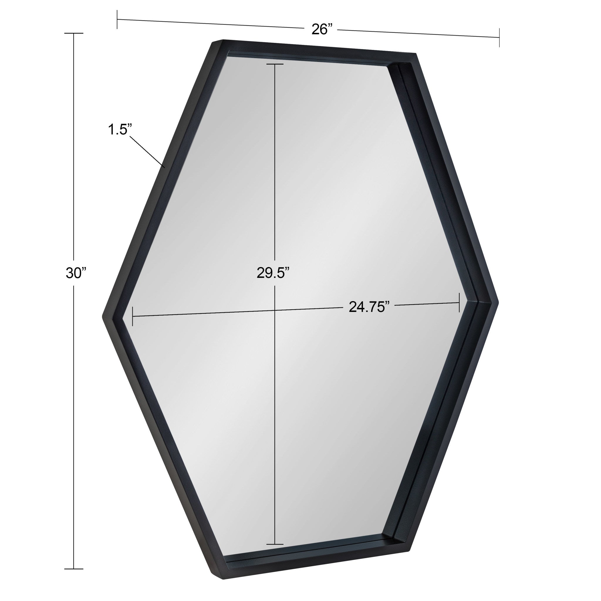 Travis Hexagon Framed Wall Mirror