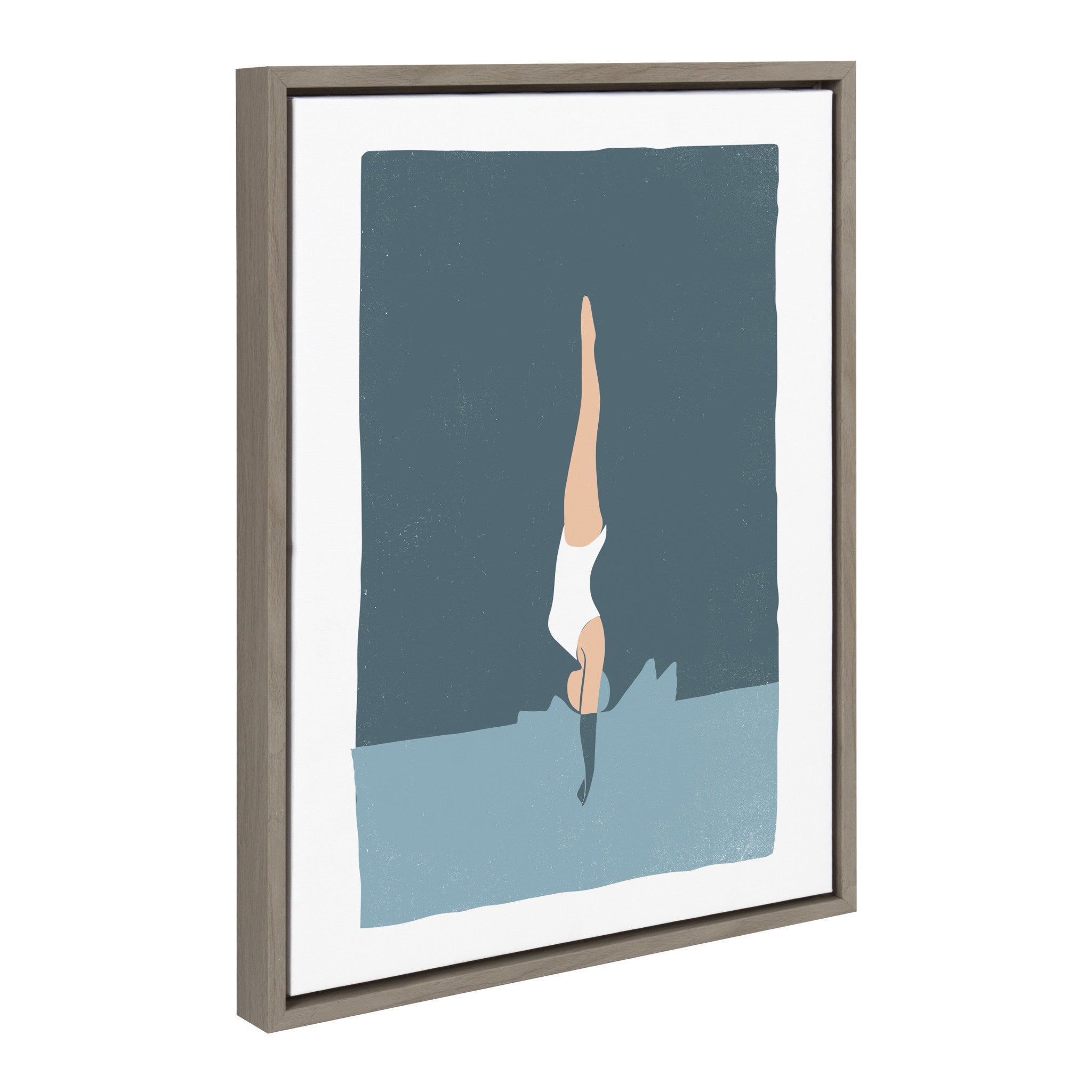 Sylvie Splash Framed Canvas by Rocket Jack