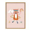 Sylvie Wild Workout Graphic Hoola Hoop Tiger Blush Framed Canvas by Heather Dutton