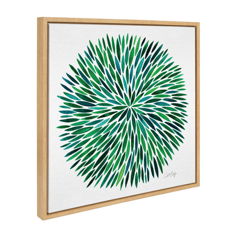Sylvie Watercolor Burst Framed Canvas by Cat Coquillette