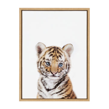 Sylvie Baby Tiger Framed Canvas by Amy Peterson