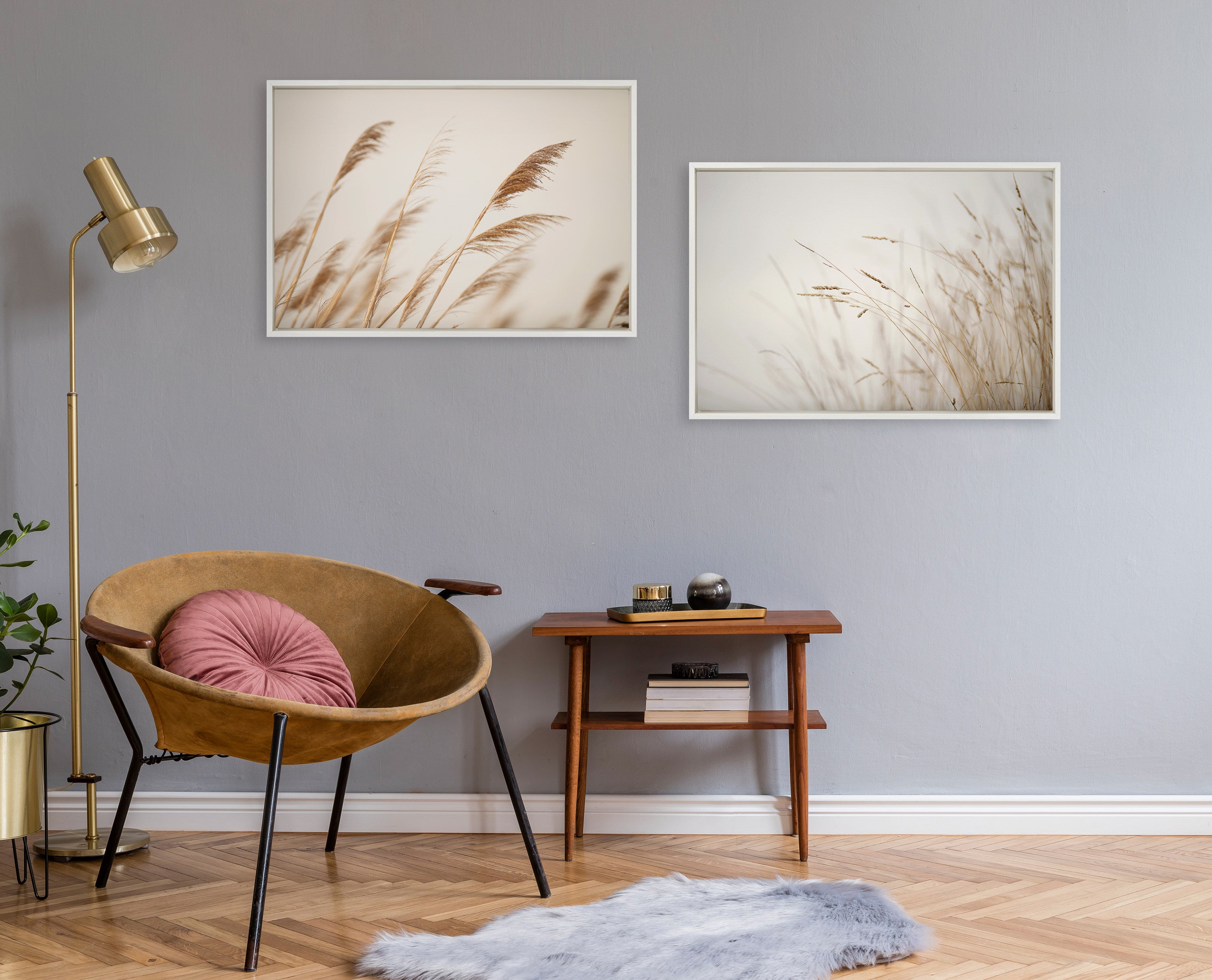 Sylvie Marsh Grass No 1 Framed Canvas by Crystal Lynn Collins