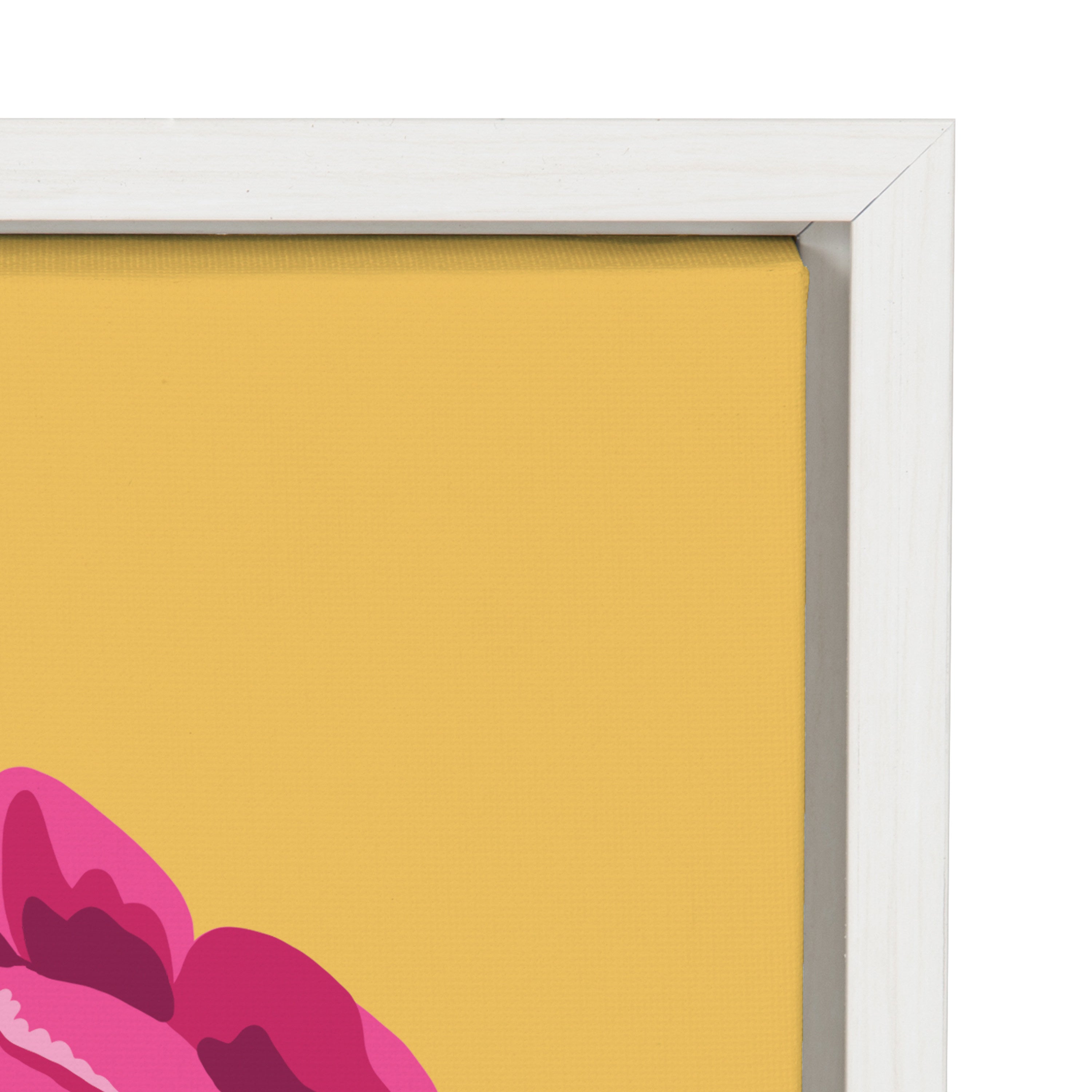 Sylvie Bright Peony Framed Canvas by Maria Filar