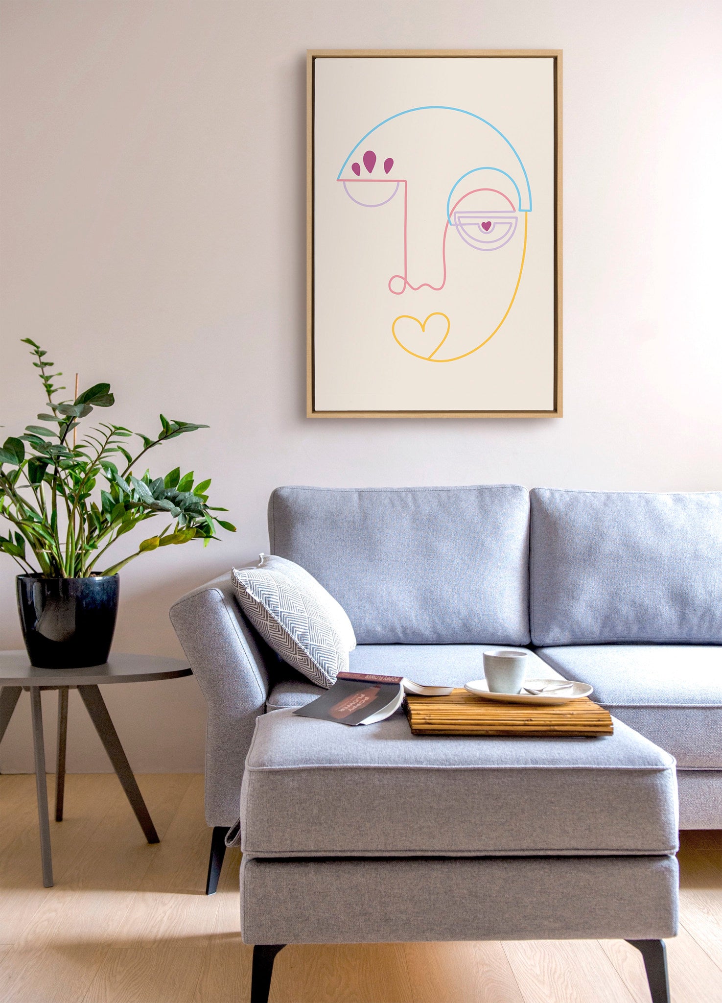 Sylvie Jahi Framed Canvas by Shatha Al Dafai