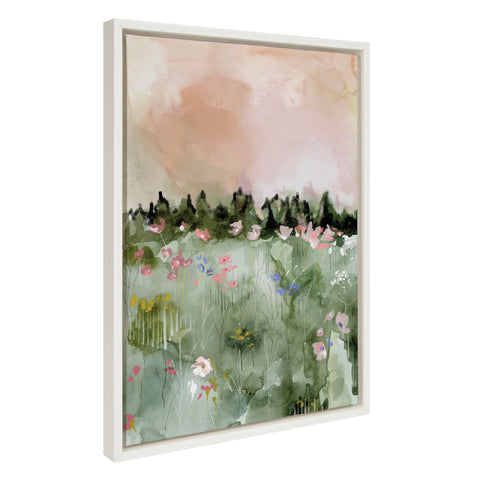 Sylvie Landscape 01 Framed Canvas by Annie Quigley