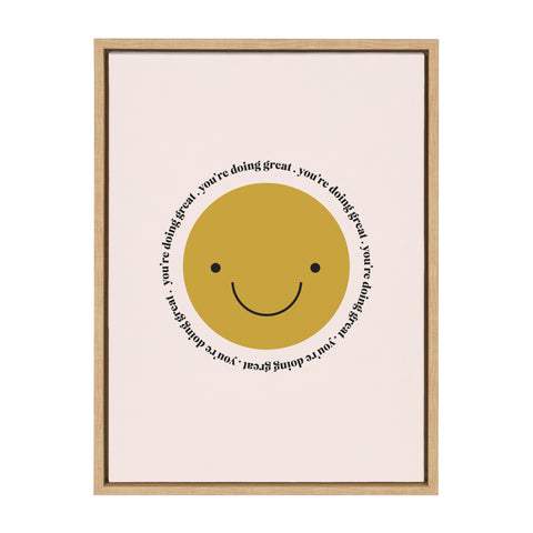 Sylvie Your Doing Great Framed Canvas by Duchess Plum