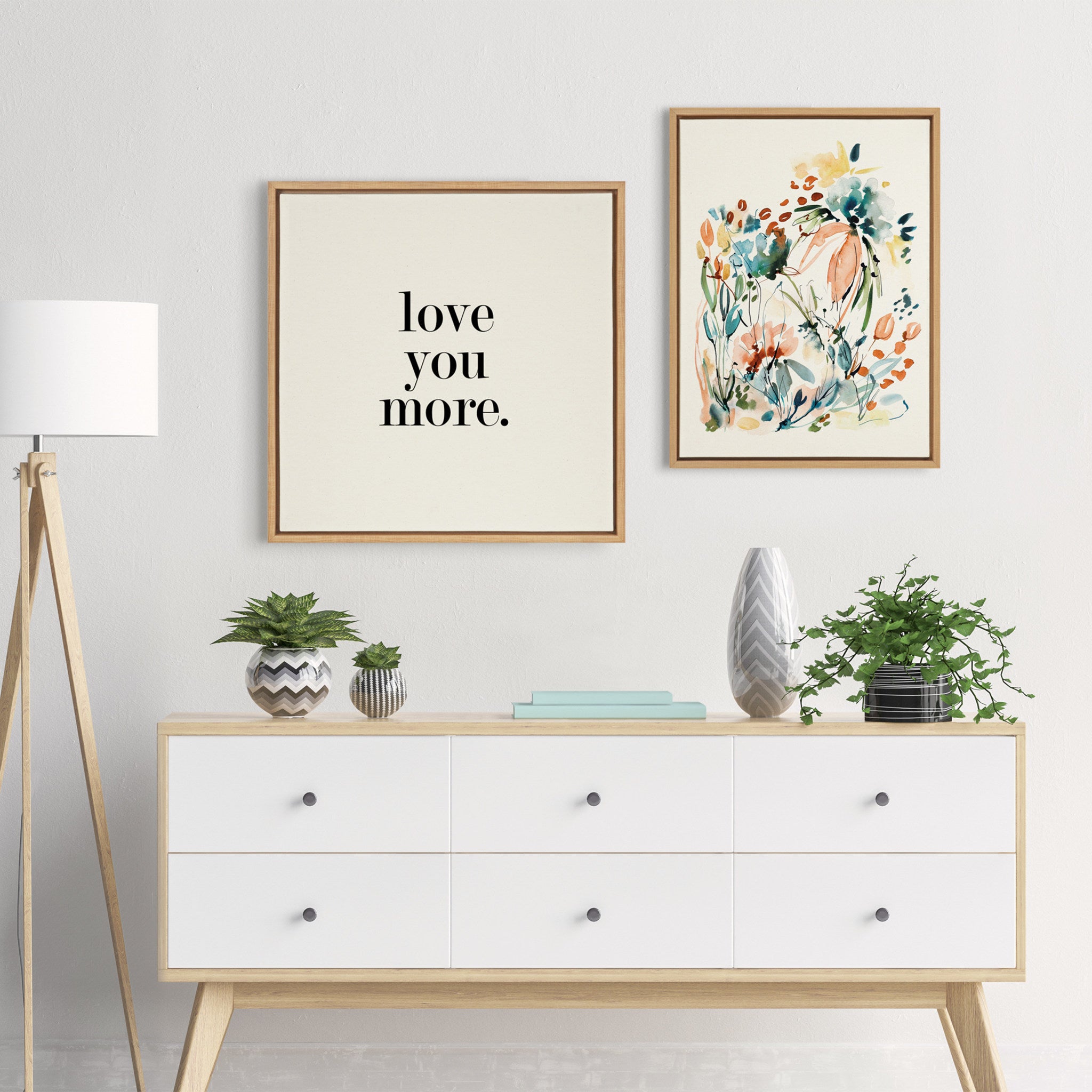 Sylvie Love You More Framed Canvas by Maggie Price