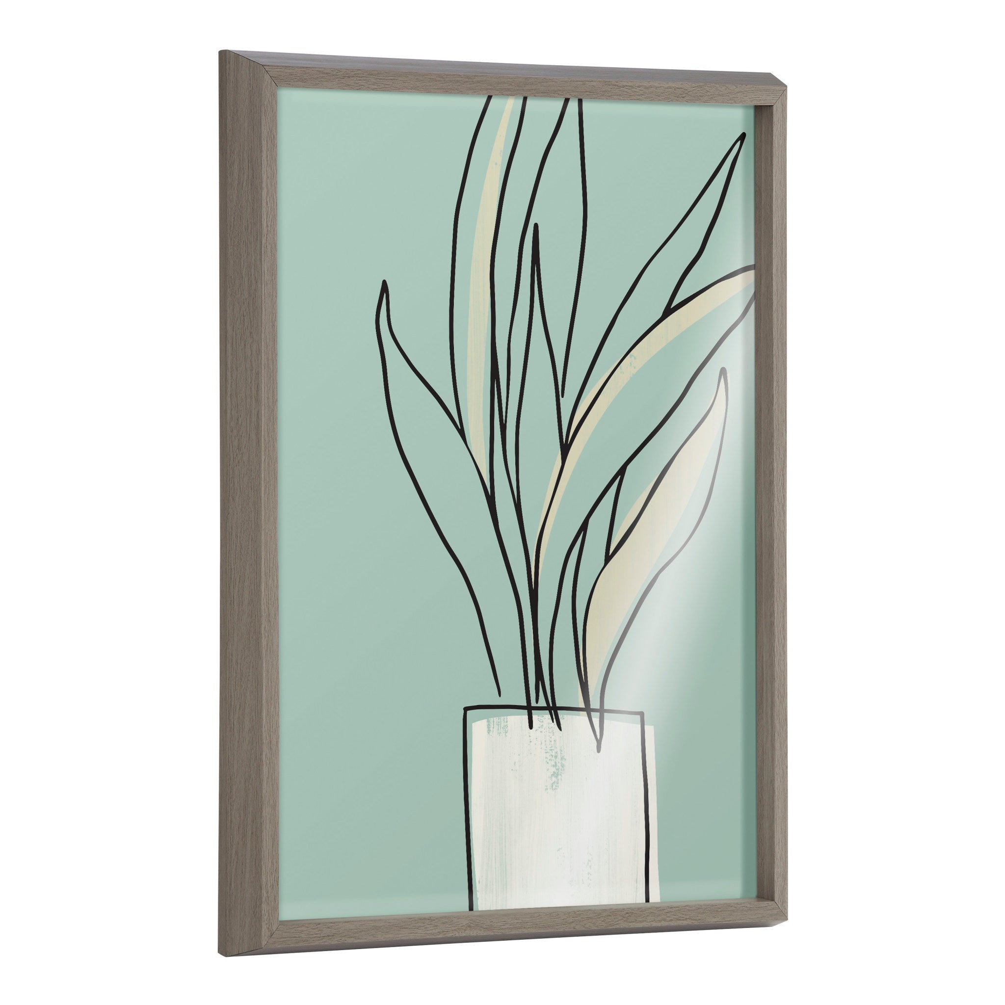 Blake Serene Growth Framed Printed Glass by Elizabeth Silver