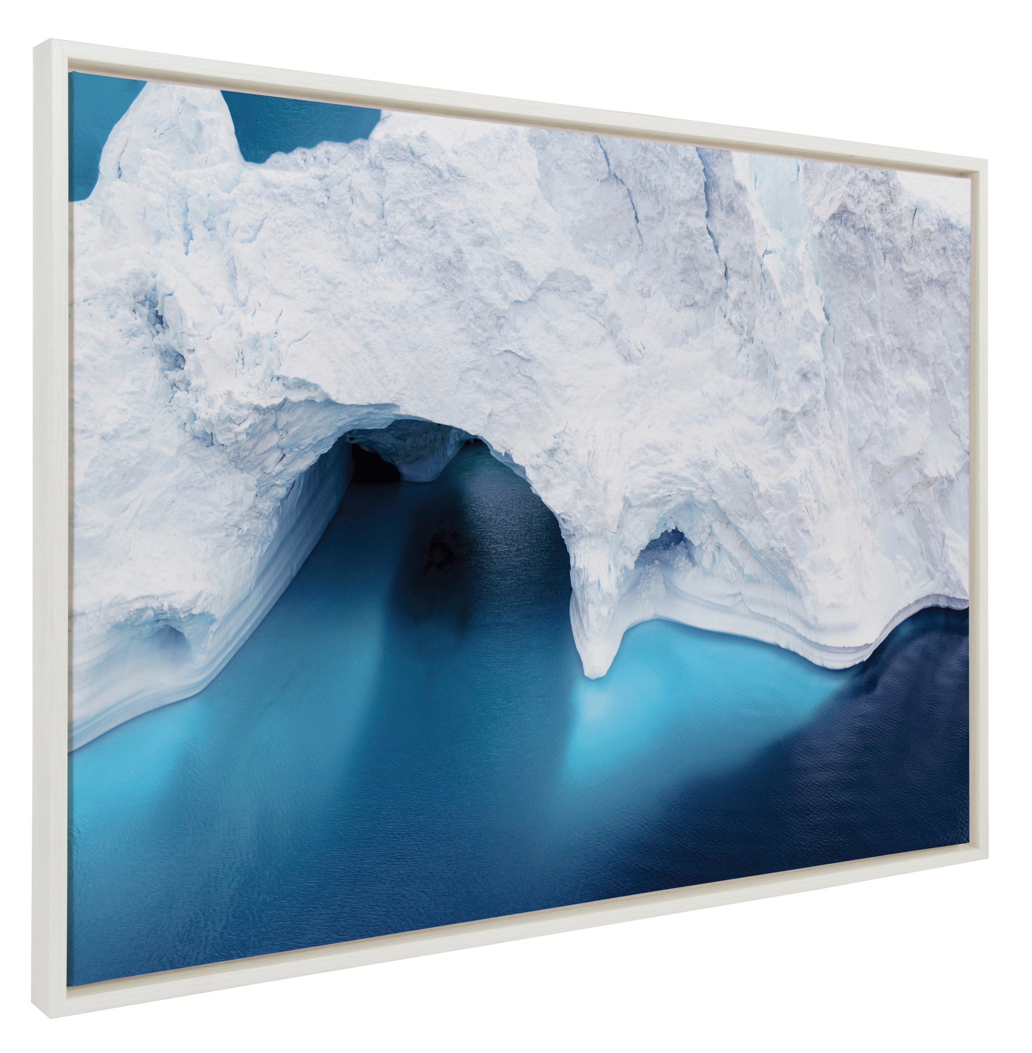 Sylvie Arctic Ocean Glaciers Framed Canvas by The Creative Bunch Studio
