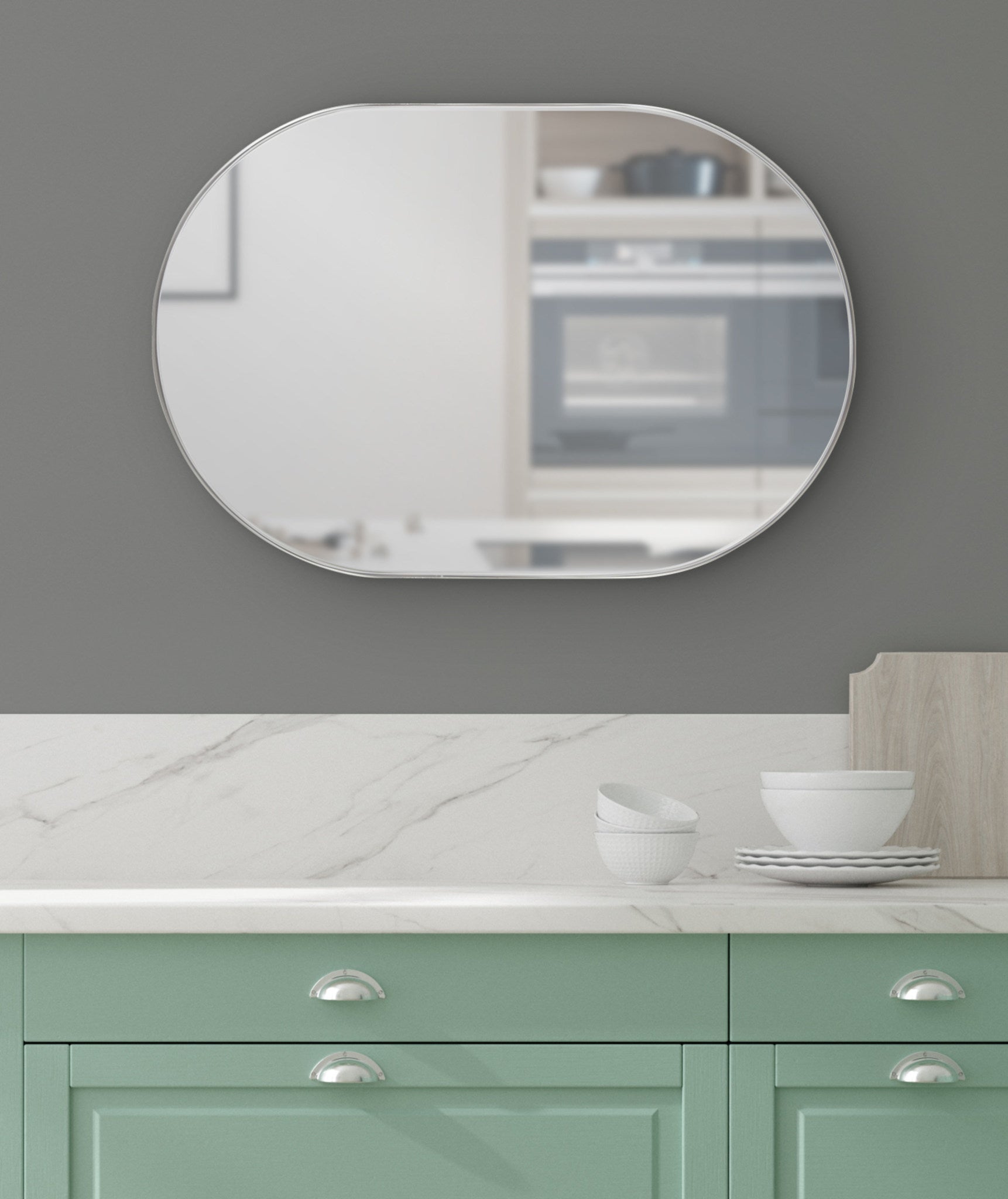 Rollo Capsule Framed Wall Mirror
