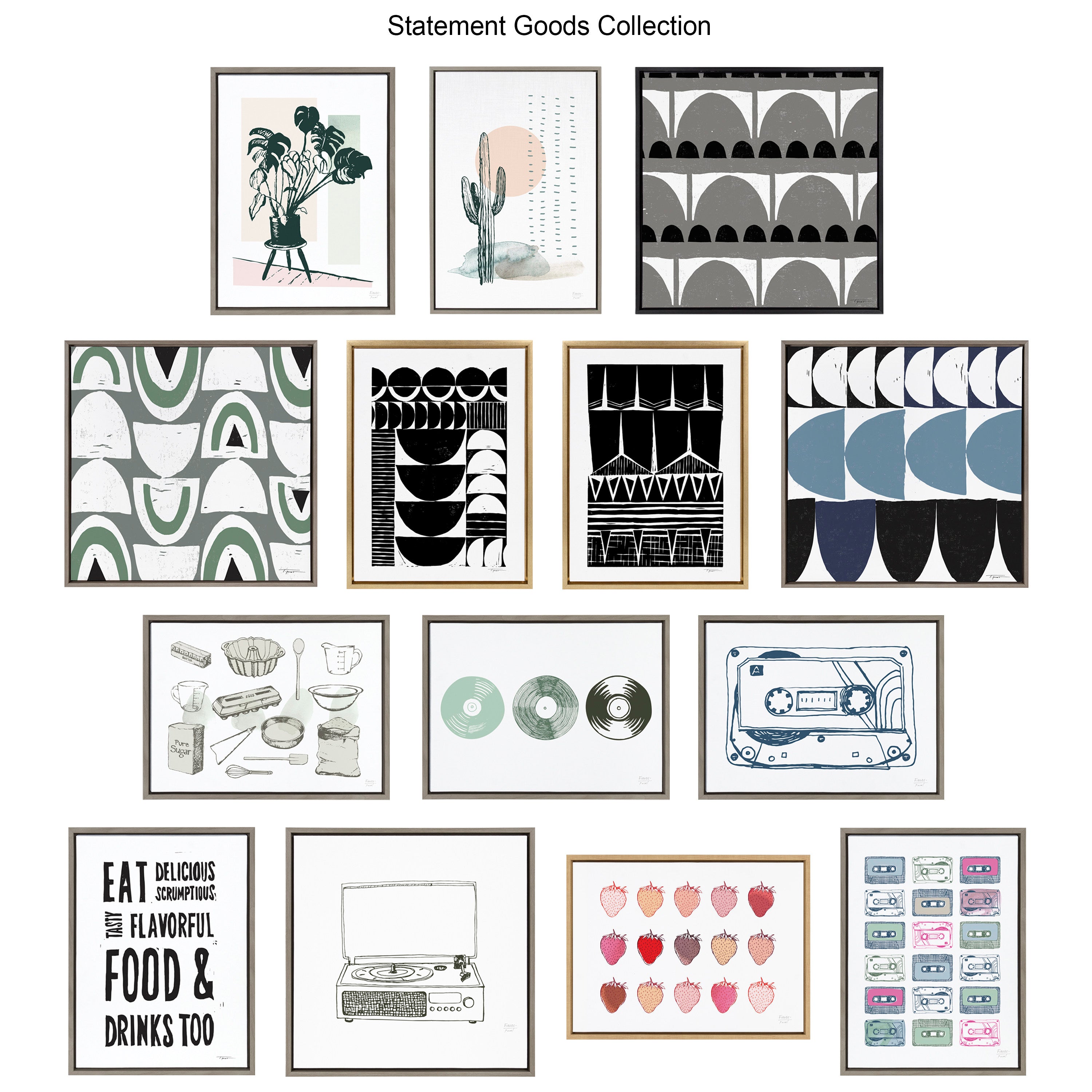 Sylvie Entangled Neutral Framed Canvas by Statement Goods