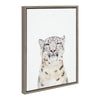 Sylvie Snow Leopard Portrait Framed Canvas by Amy Peterson Art Studio