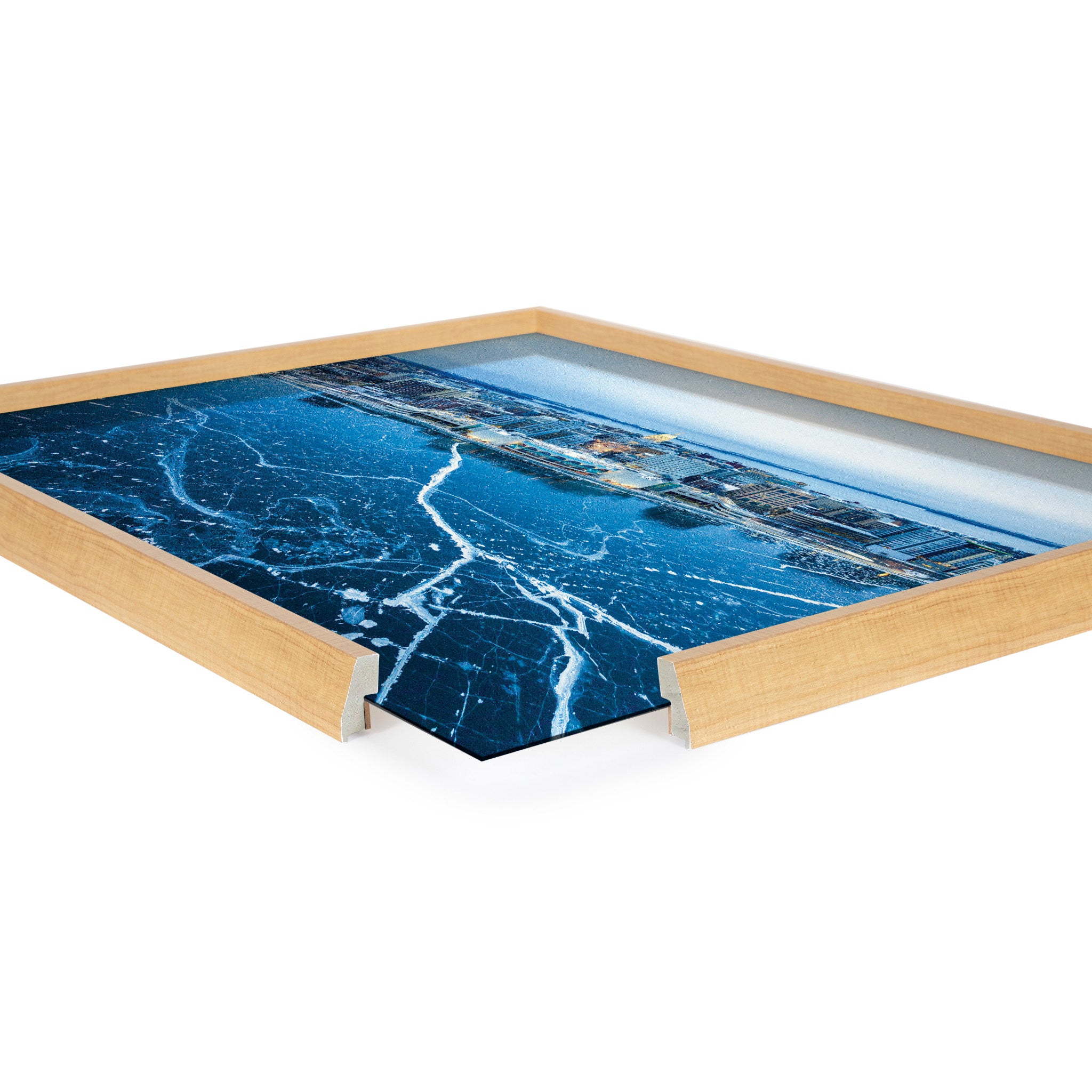 Blake Icy Veins of Winter-Madison Wisconsin Framed Printed Glass by Pete Olsen