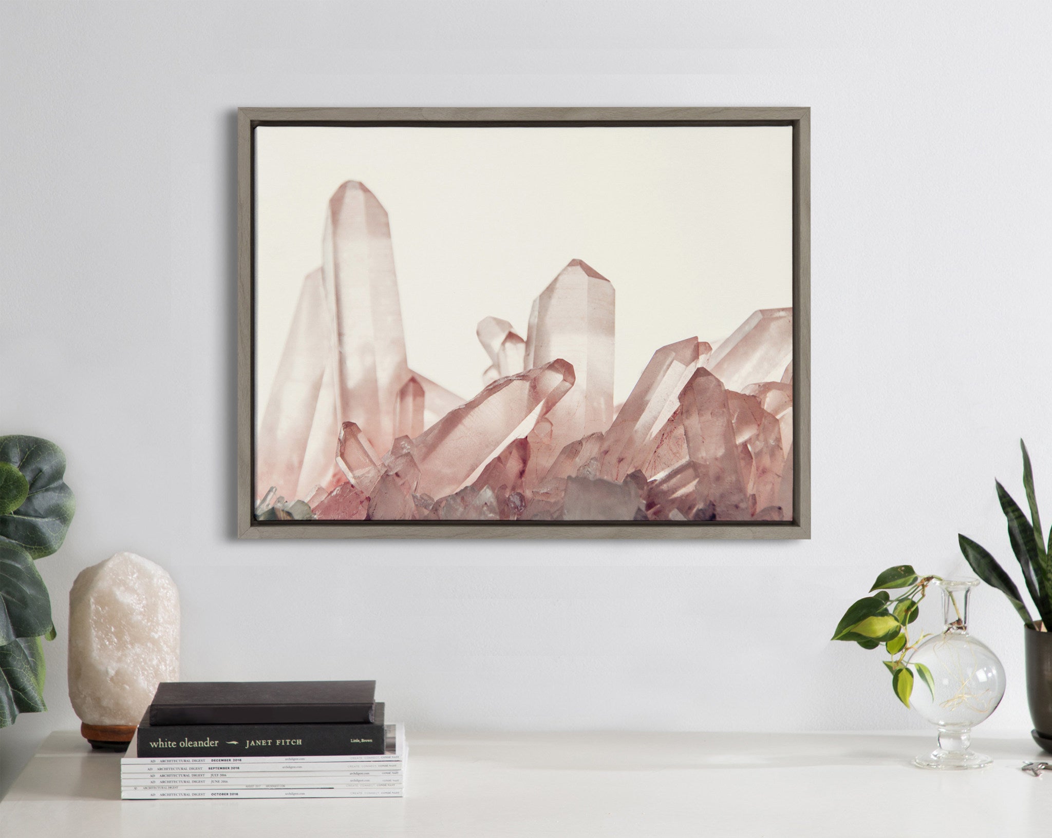 Sylvie Pink Quartz Framed Canvas by Emiko and Mark Franzen of F2Images