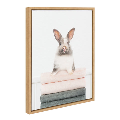 Sylvie Fold Bunny Framed Canvas by Amy Peterson Art Studio