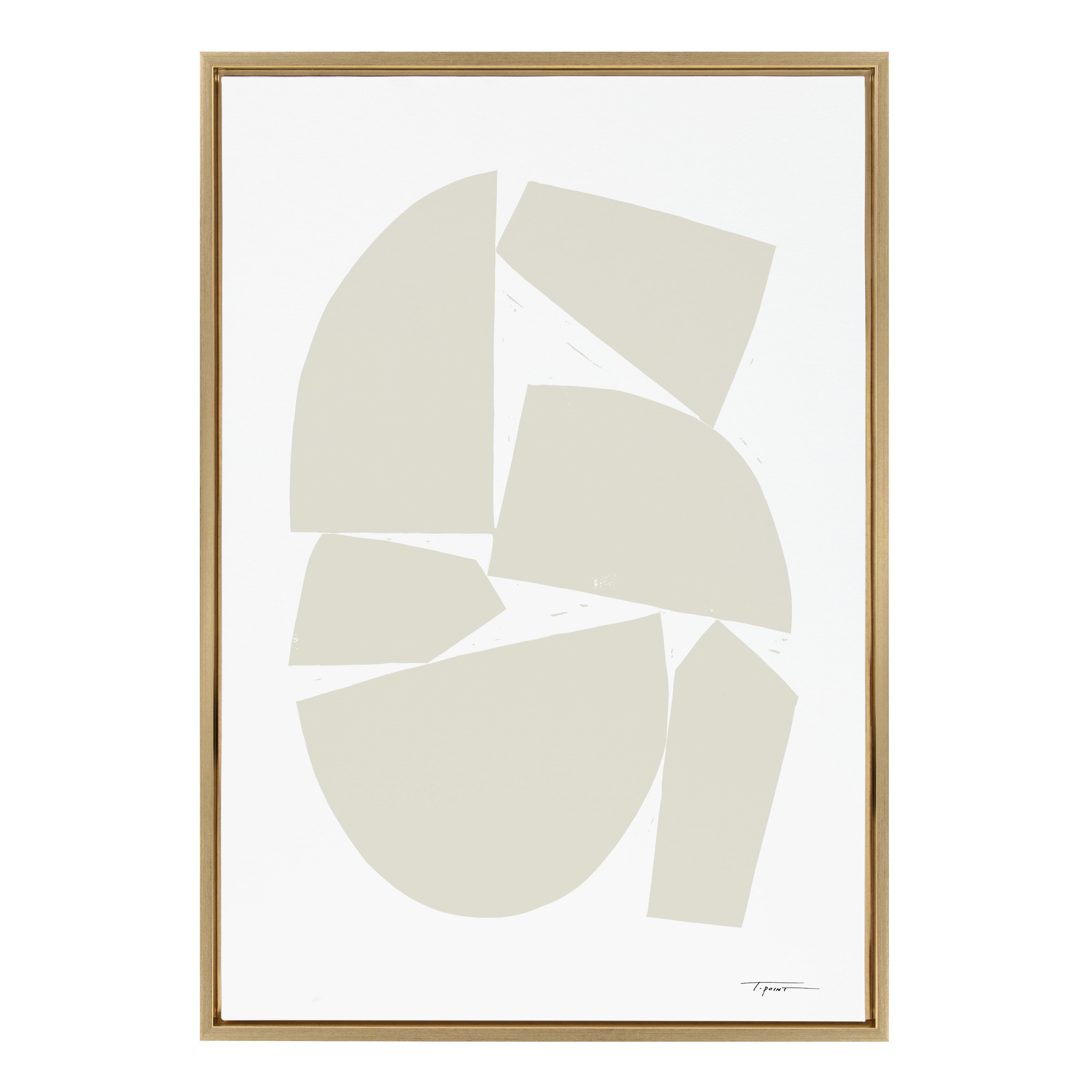 Sylvie Constructed I Neutral Framed Canvas by Statement Goods