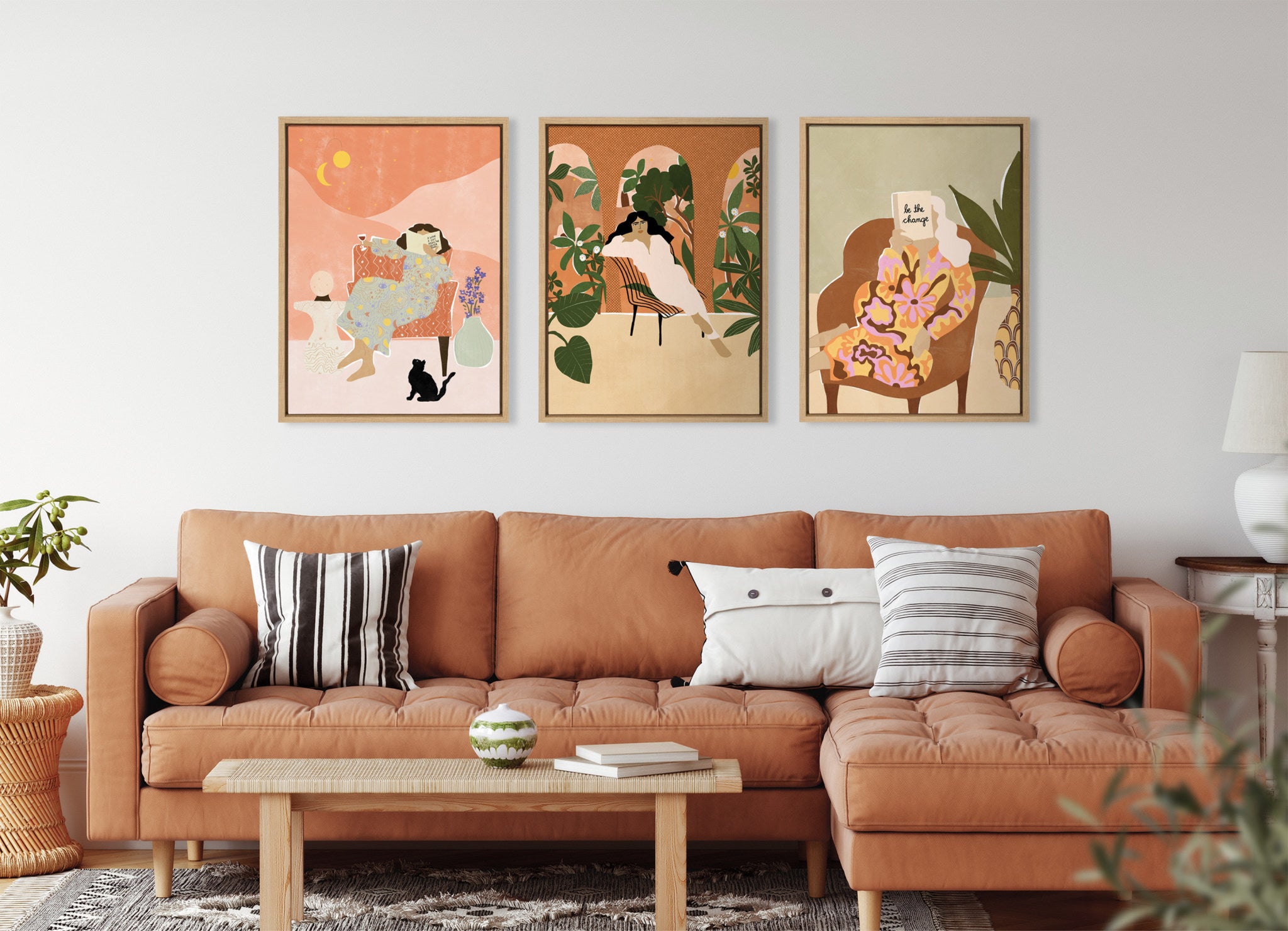 Sylvie Be the Change Framed Canvas by Alja Horvat