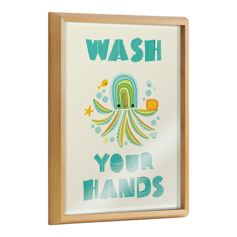 Blake Splish Splash Zoo Octopus Framed Printed Glass by Heather Rosas