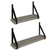 Sudbury Wood and Metal Wall Shelf Set