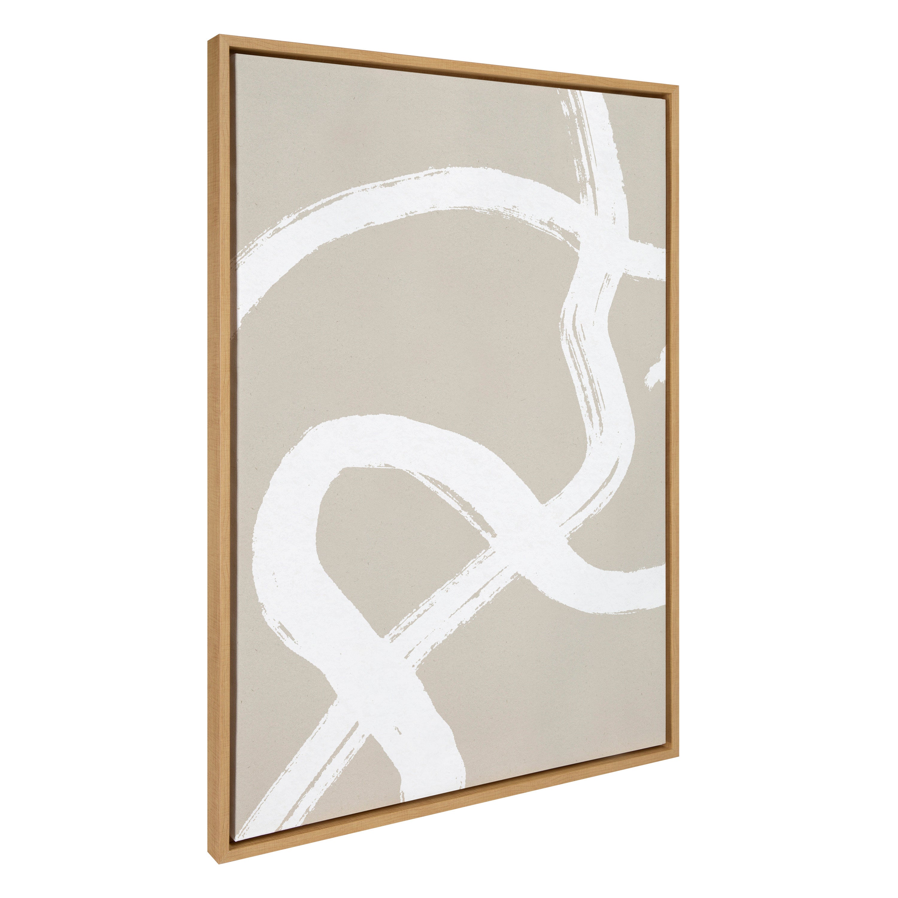 Sylvie White Lines Framed Canvas by Rocket Jack