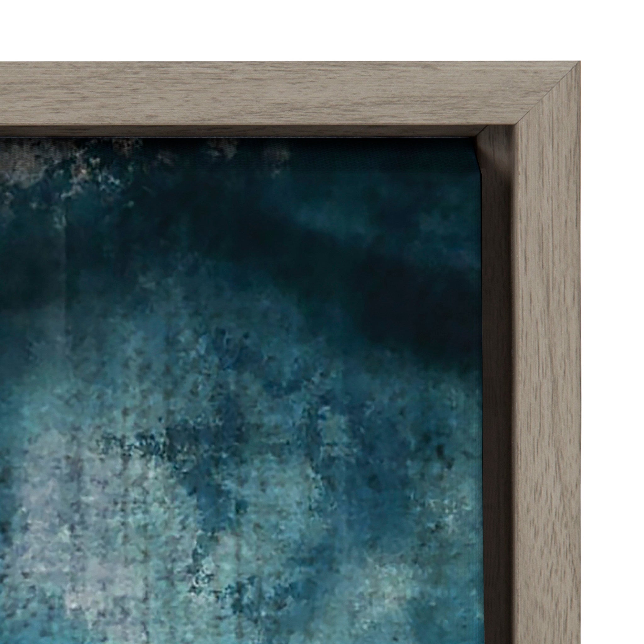 Sylvie Aqua Abstract 2 Framed Canvas by Amy Lighthall