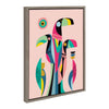Sylvie Mid Century Modern Tropical Toucan Framed Canvas by Rachel Lee of My Dream Wall