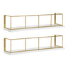 Benbrook Wood and Metal Wall Shelf Set