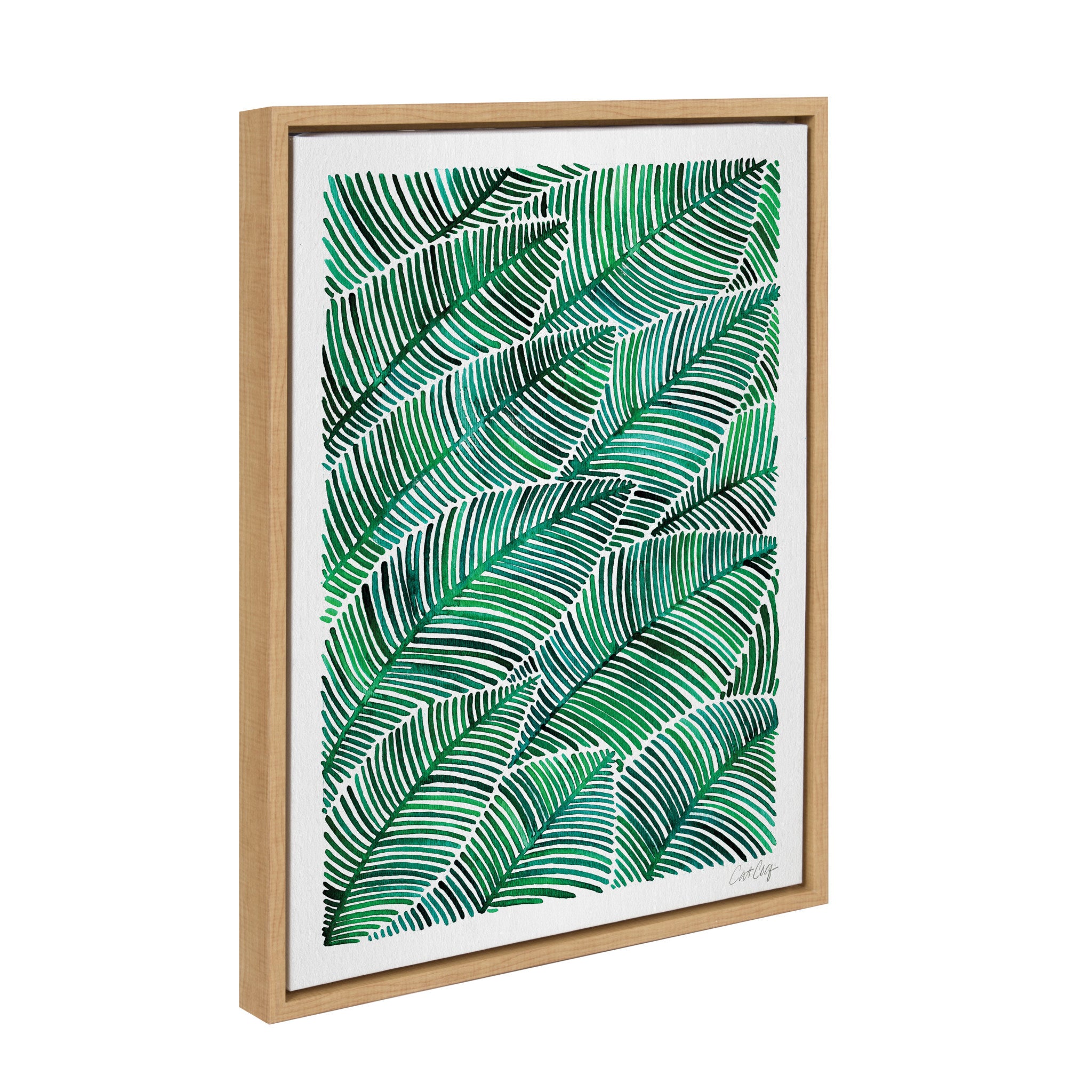 Sylvie Tropical Leaves Framed Canvas by Cat Coquillette