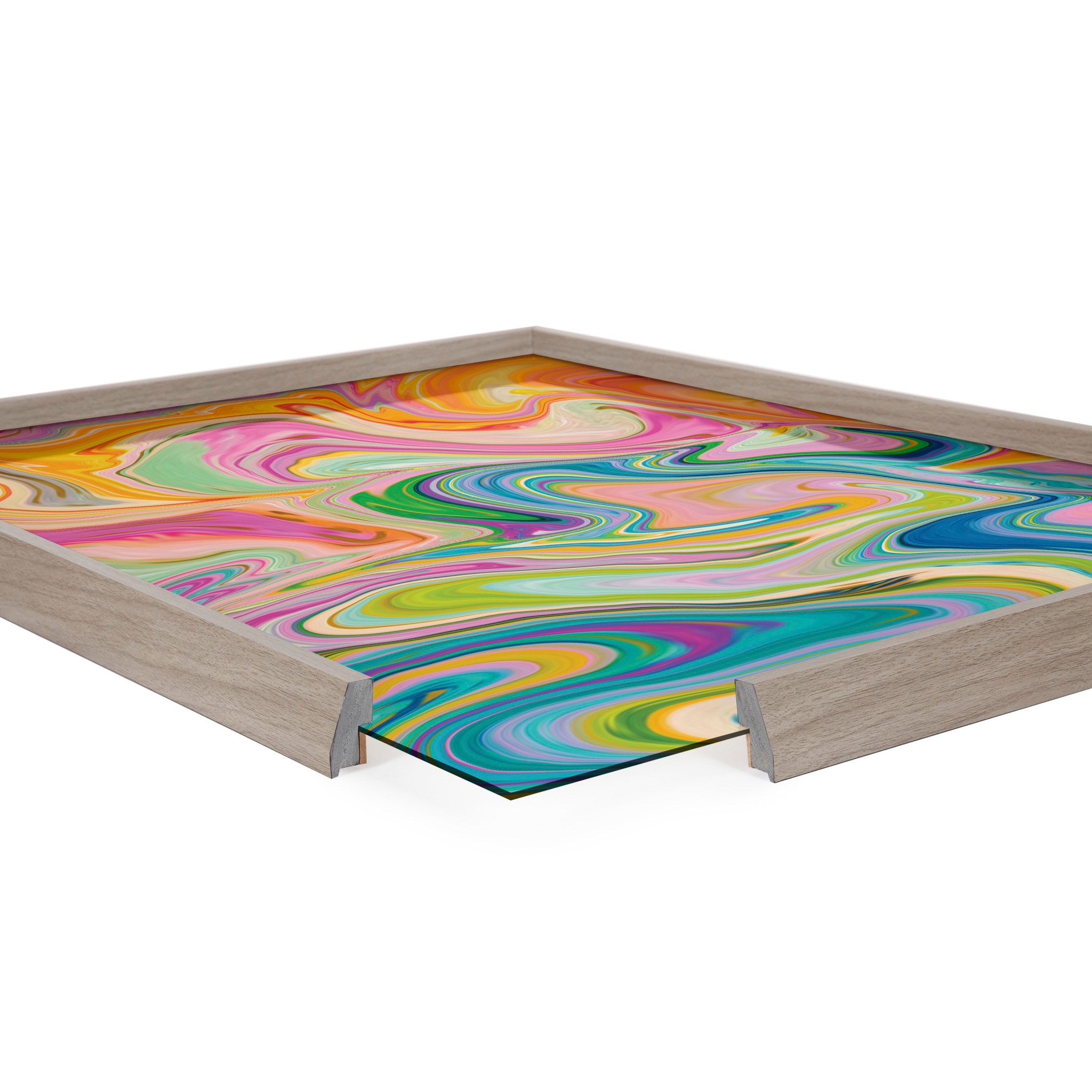 Blake Marble 27 Framed Printed Glass by Jessi Raulet of Ettavee