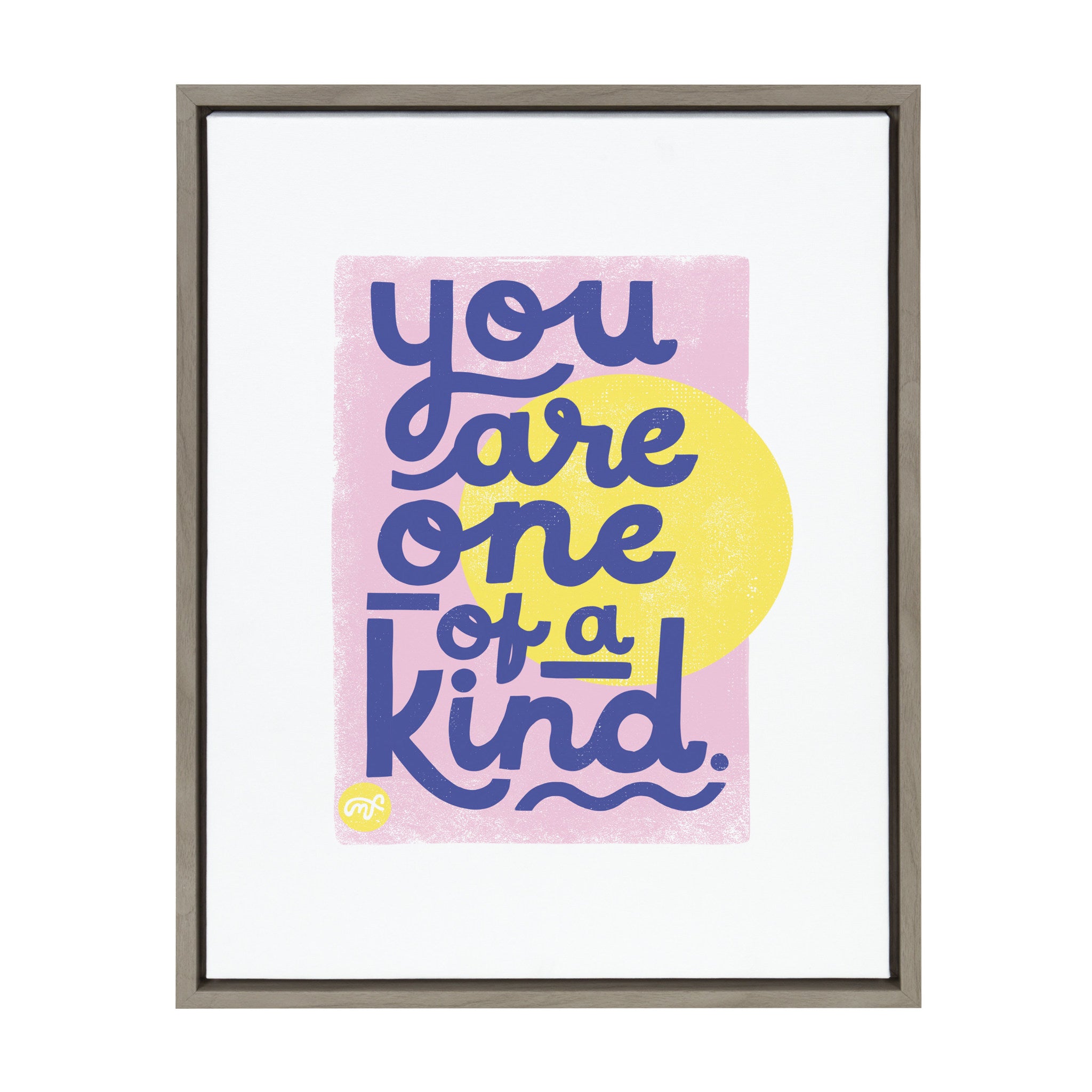 Sylvie You Are One of a Kind Framed Canvas by Maria Filar