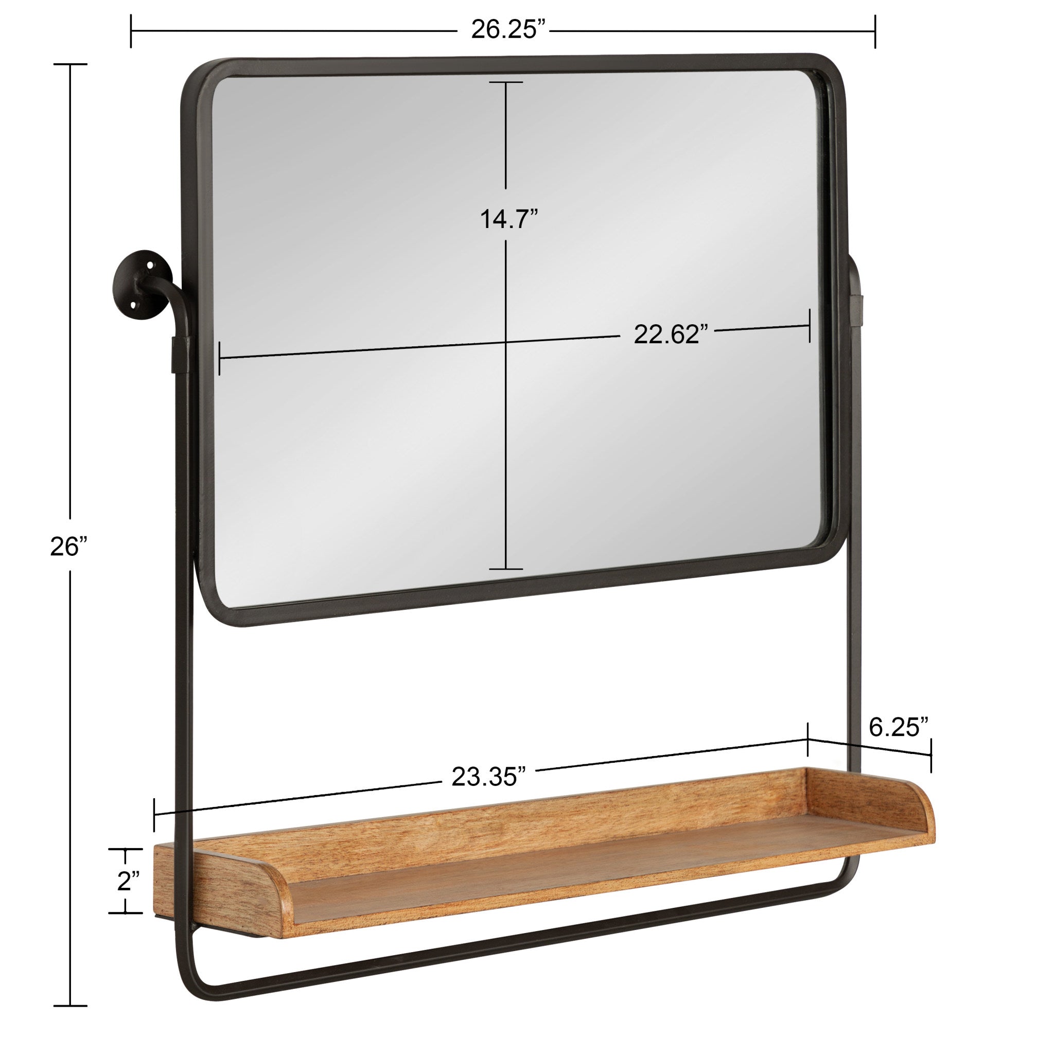 Rheeves Mirror with Shelf