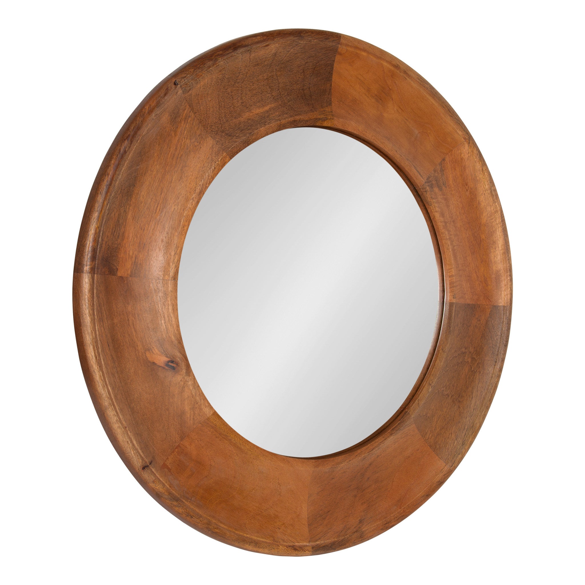 Alejandro Round Wood Wall Mirror